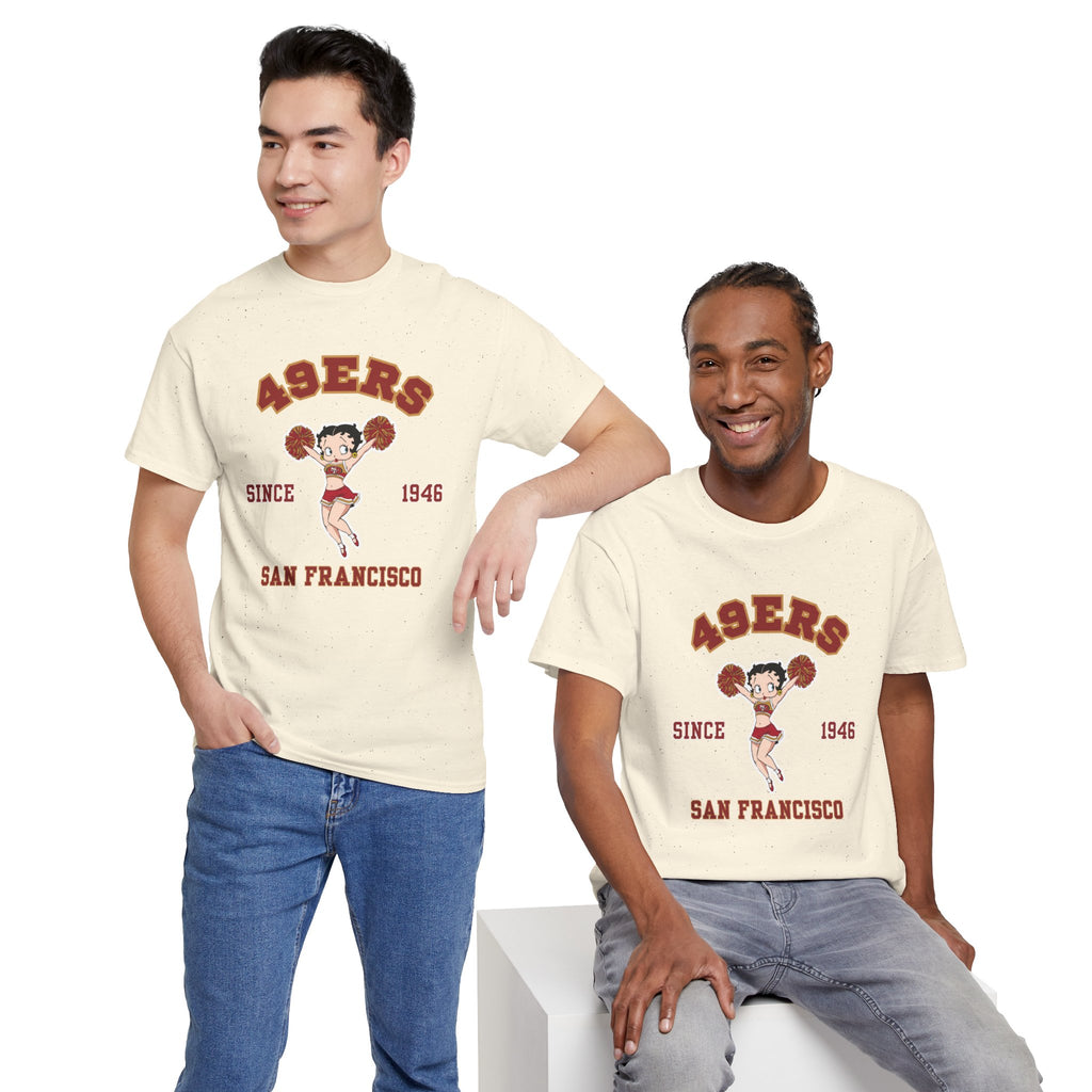49ers Cheerleader Tee — San Francisco Since 1946 Vintage Football Shirt