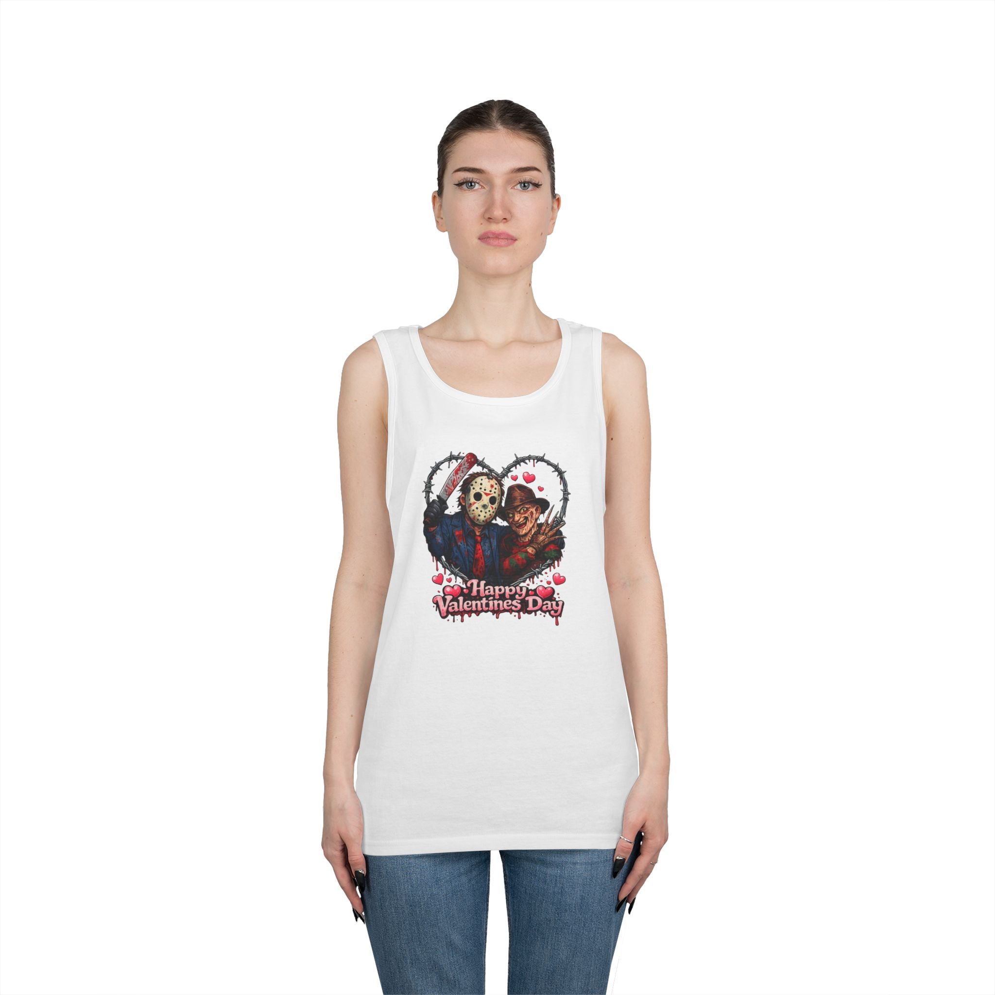 Horror Movie Classic Valentine's Unisex Heavy Cotton Tank Top