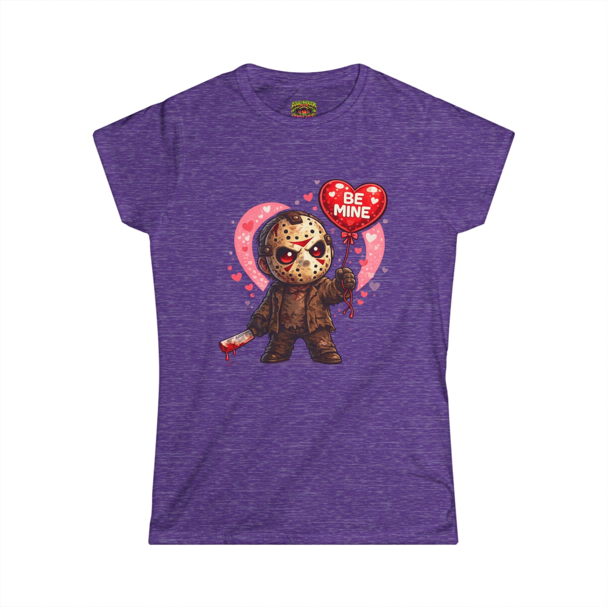 Jason Mask Valentine Tee — 'Be Mine' Horror Romance Graphic Shirt