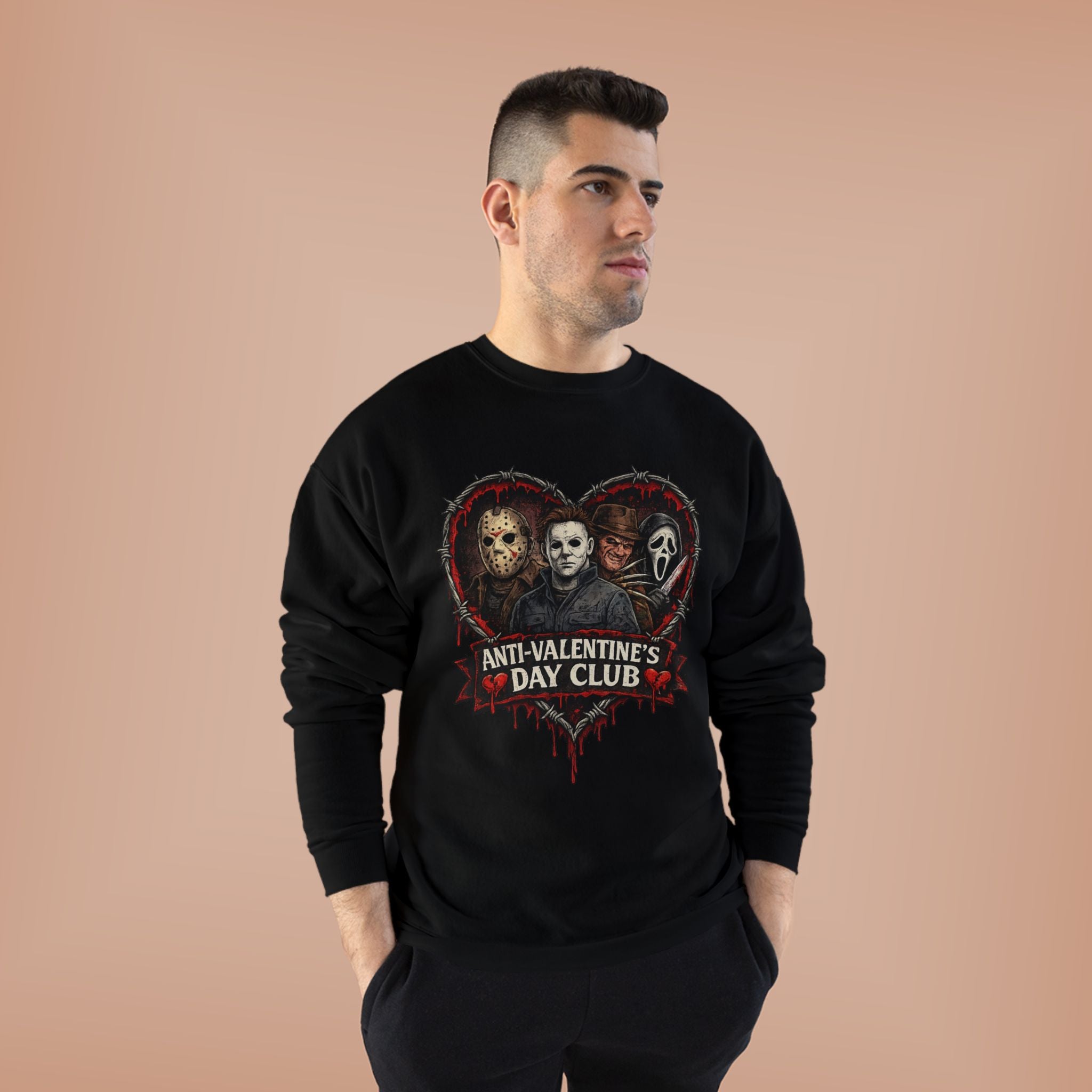 Horror Anti-Valentine's Unisex EcoSmart® Crewneck Sweatshirt