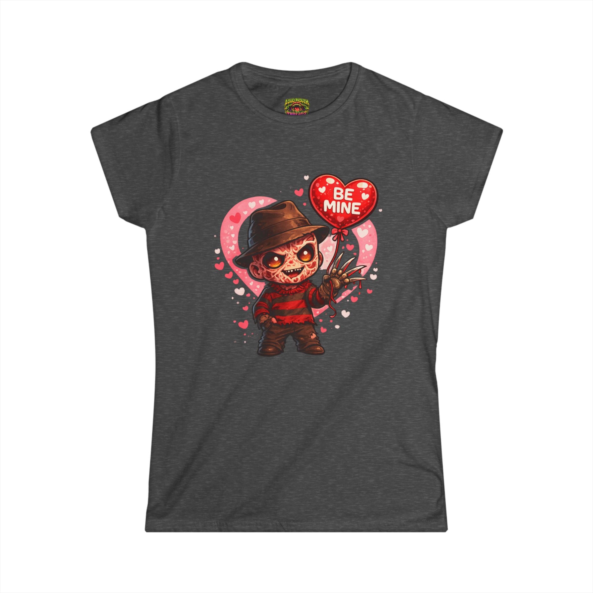 Valentine's Freddy Krueger Tee – 'Be Mine' Horror Heart Women's Shirt