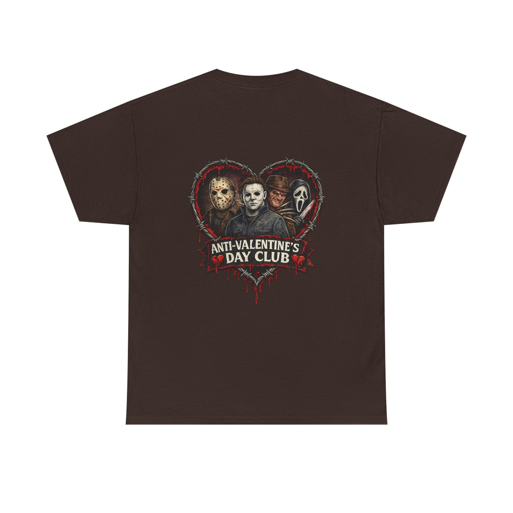 Anti-Valentine's Day Club Tee — Horror Movie Heart Graphic T-Shirt