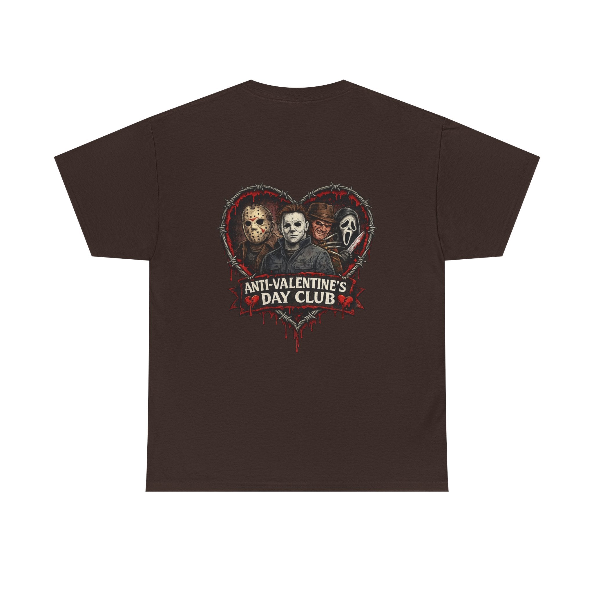 Anti-Valentine's Day Club Tee — Horror Movie Heart Graphic T-Shirt