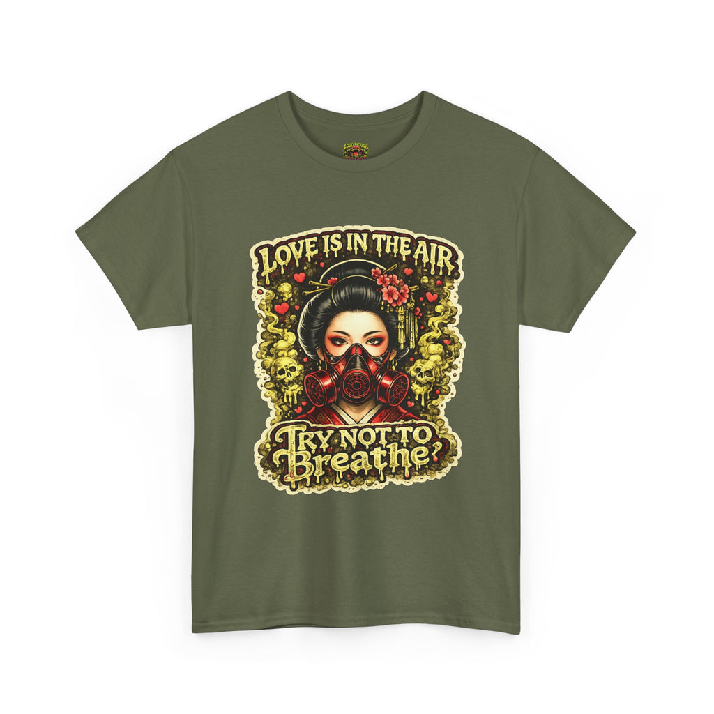 Geisha Love Gasmask Unisex Heavy Cotton Tee