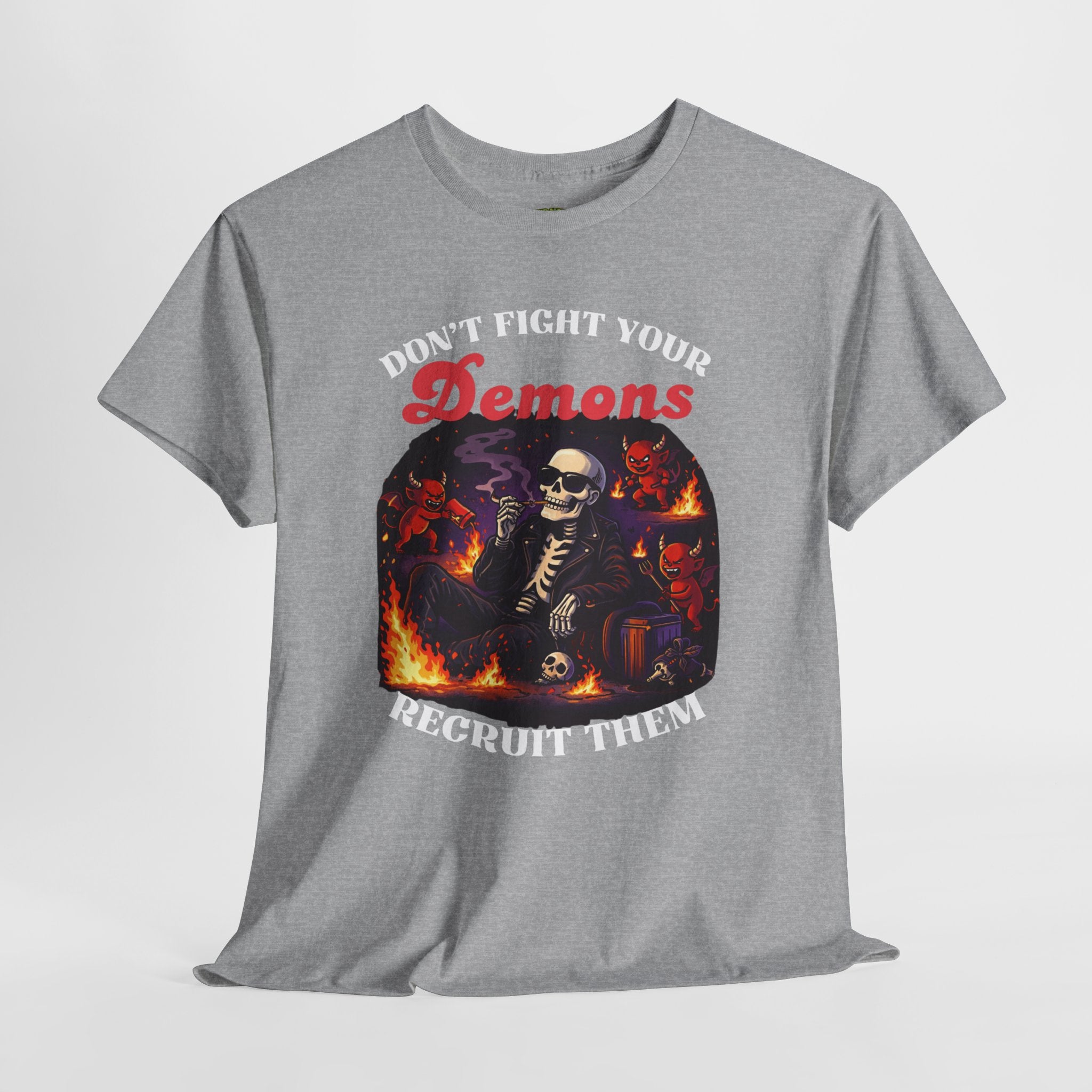 Don't Fight Your Demons Skeleton T-Shirt — Recruit Them Graphic Tee