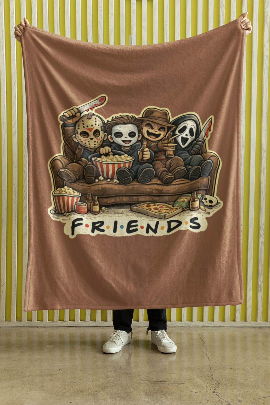 Horror Classic Friends Velveteen Plush Blanket