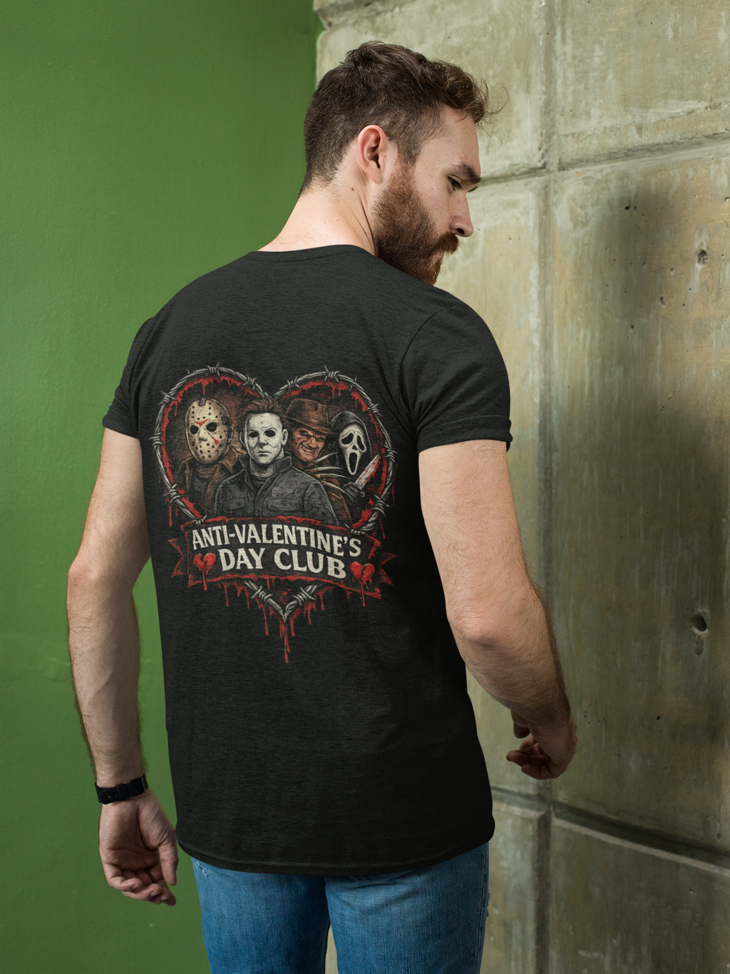 Anti-Valentine's Day Club Tee — Horror Movie Heart Graphic T-Shirt