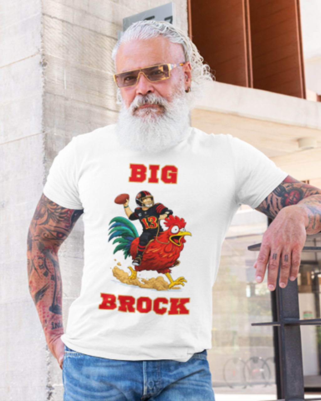 Big Brock T-Shirt — Retro Rooster Graphic Tee