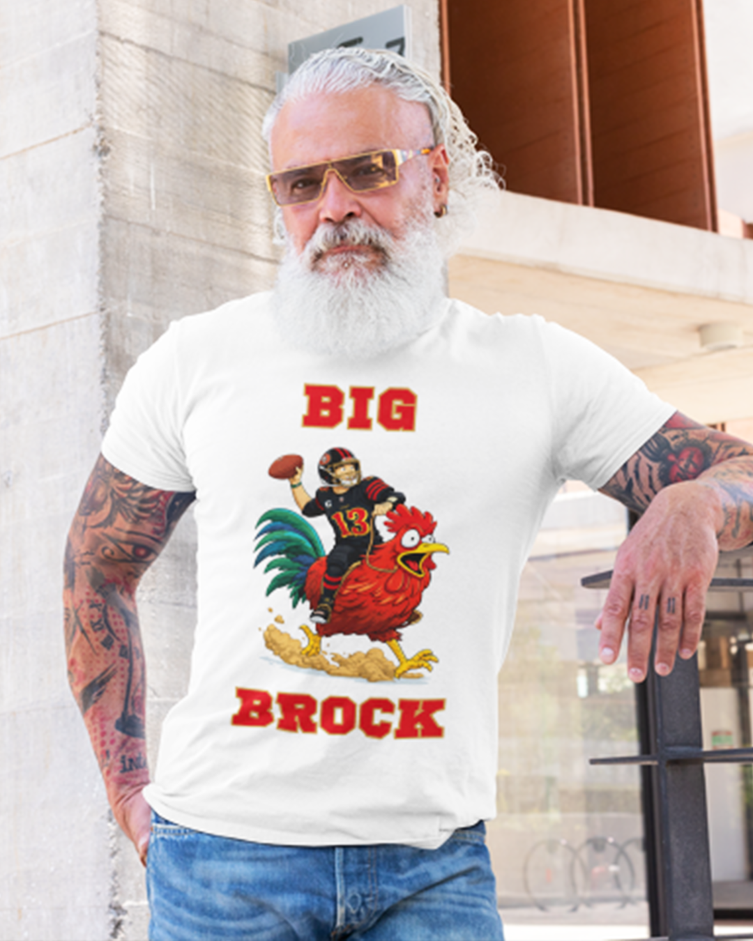Big Brock T-Shirt — Retro Rooster Graphic Tee
