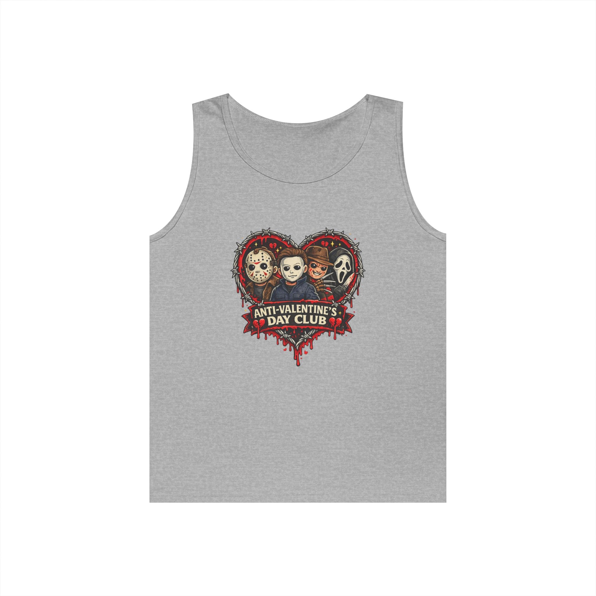 Horror Classics Anti-Valentine's Unisex Heavy Cotton Tank Top