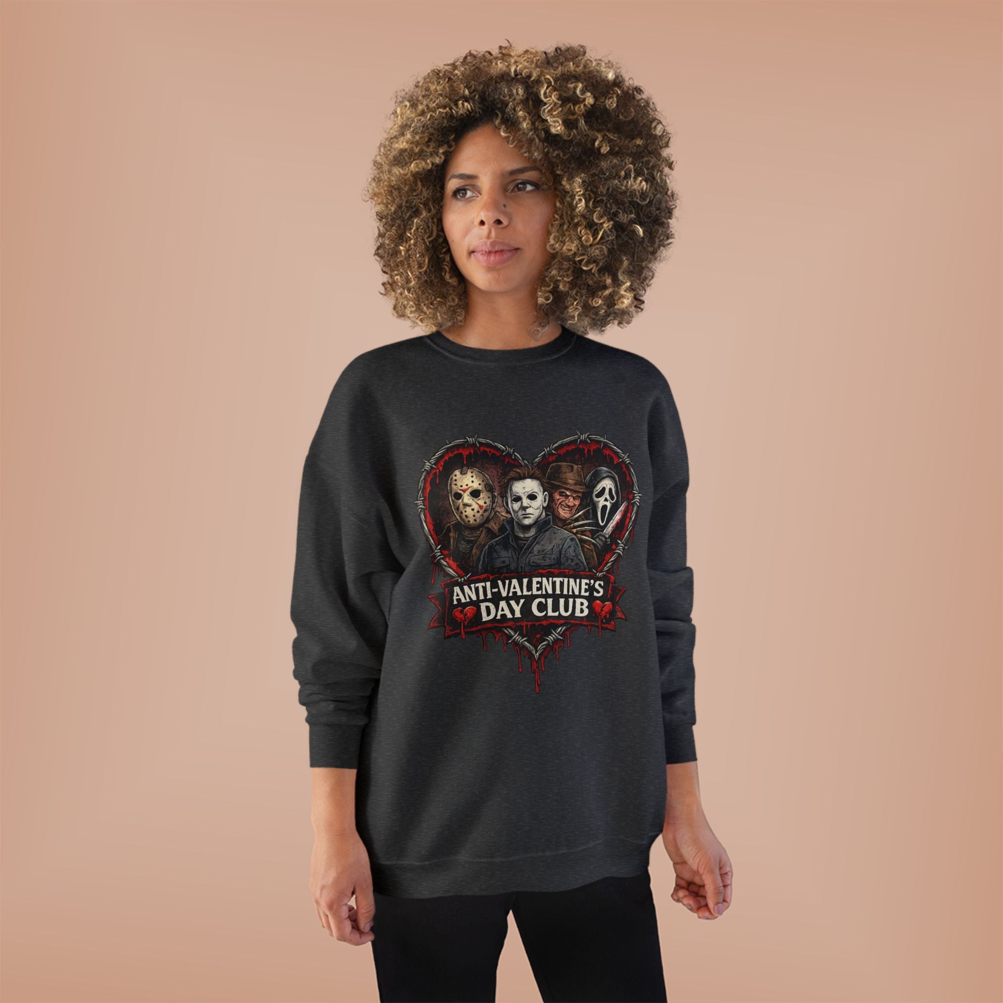 Horror Anti-Valentine's Unisex EcoSmart® Crewneck Sweatshirt