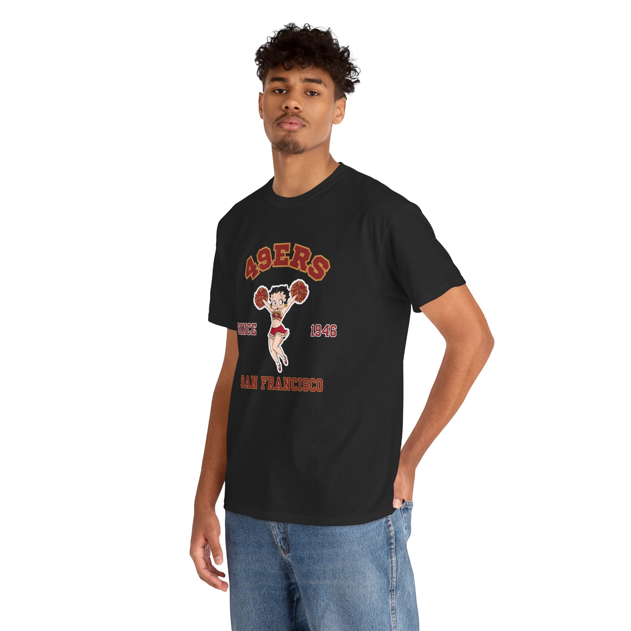 49ers Cheerleader Tee — San Francisco Since 1946 Vintage Football Shirt