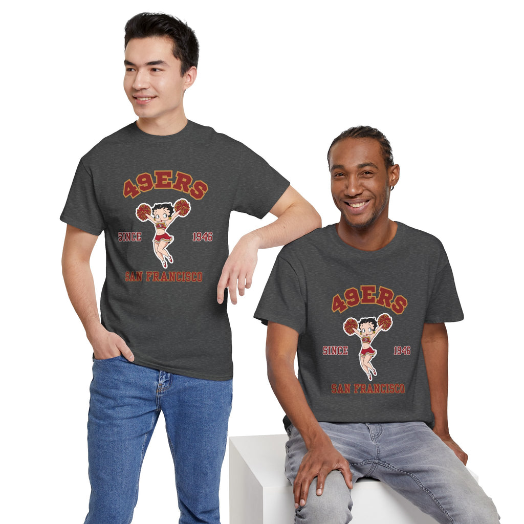 49ers Cheerleader Tee — San Francisco Since 1946 Vintage Football Shirt