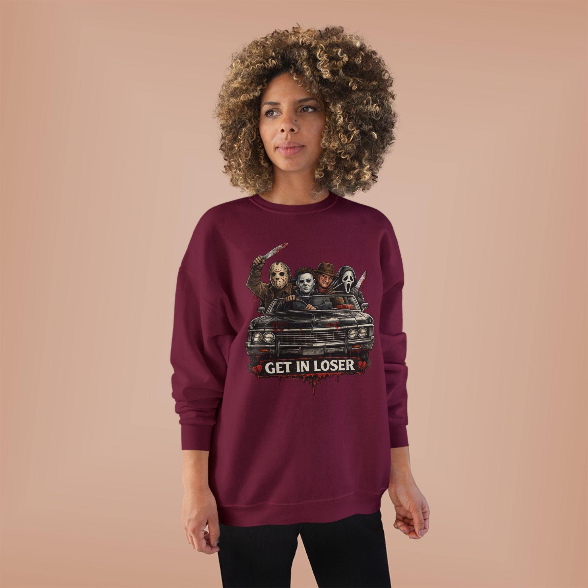 "Get in Loser" Horror Classic Unisex EcoSmart® Crewneck Sweatshirt
