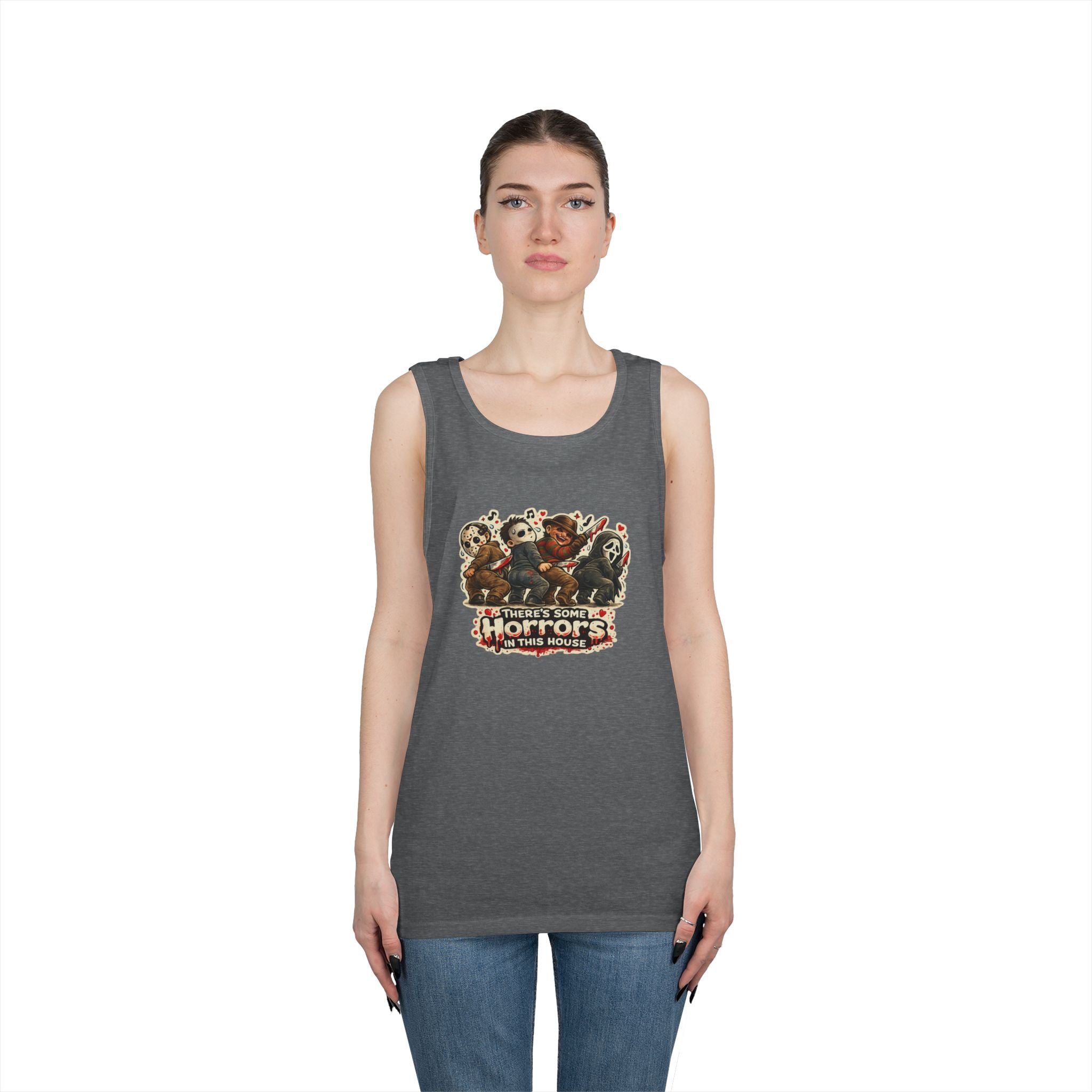 Horrors in this house Unisex Heavy Cotton Tank Top