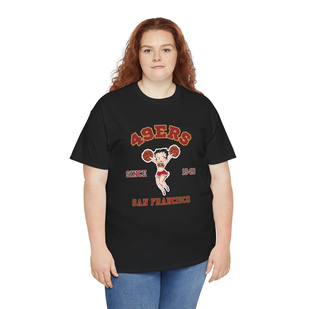49ers Cheerleader Tee — San Francisco Since 1946 Vintage Football Shirt
