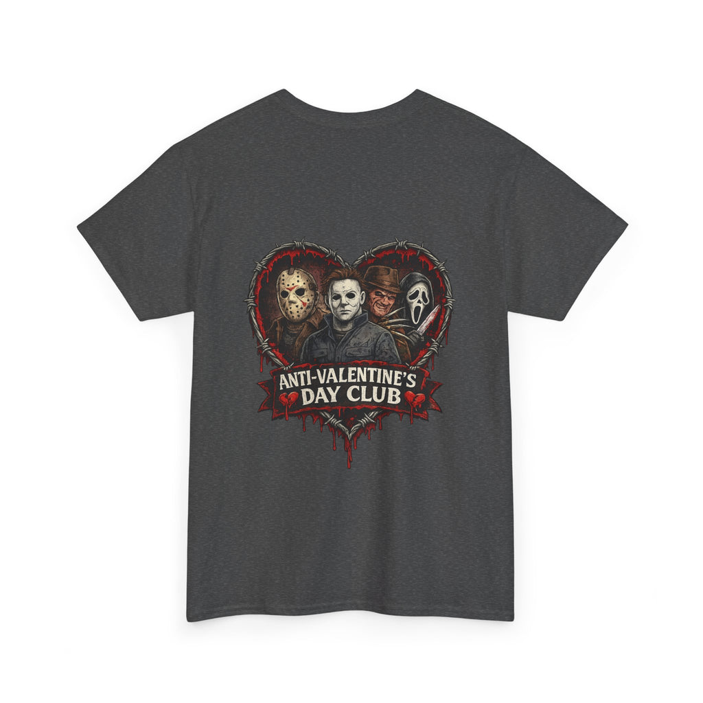 Anti-Valentine's Day Club Tee — Horror Movie Heart Graphic T-Shirt