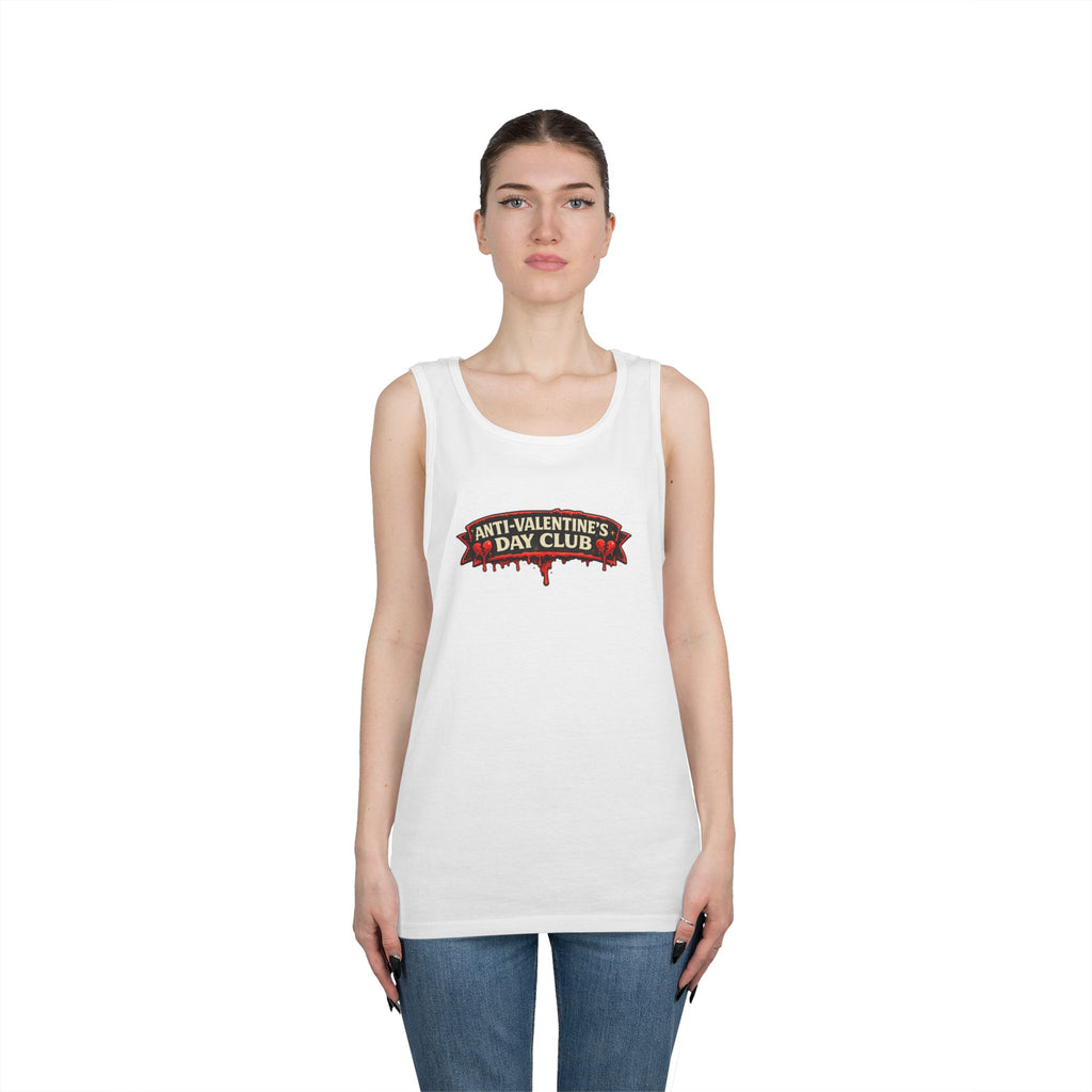 Anti-Valentine's Day Club Unisex Heavy Cotton Tank Top