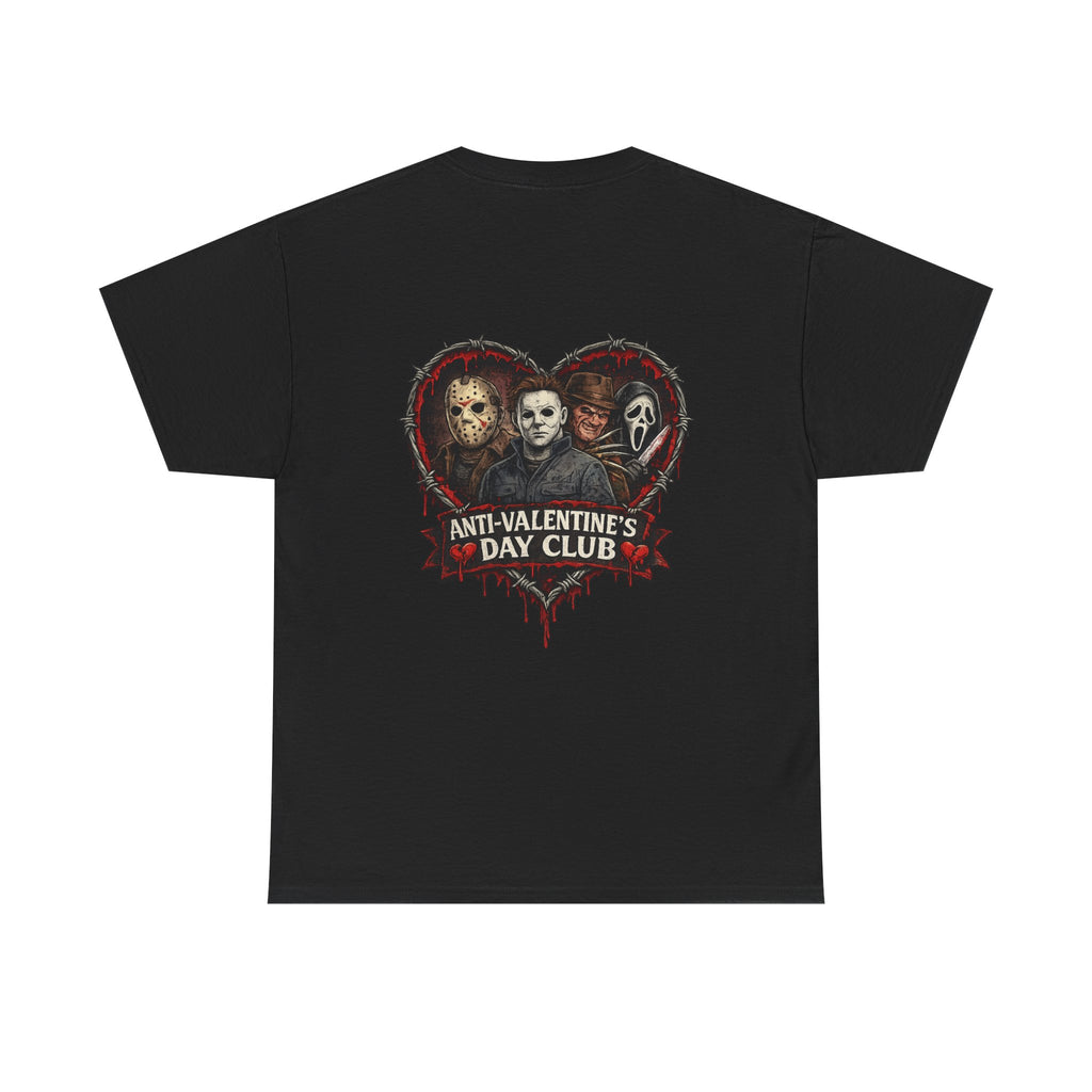 Anti-Valentine's Day Club Tee — Horror Movie Heart Graphic T-Shirt