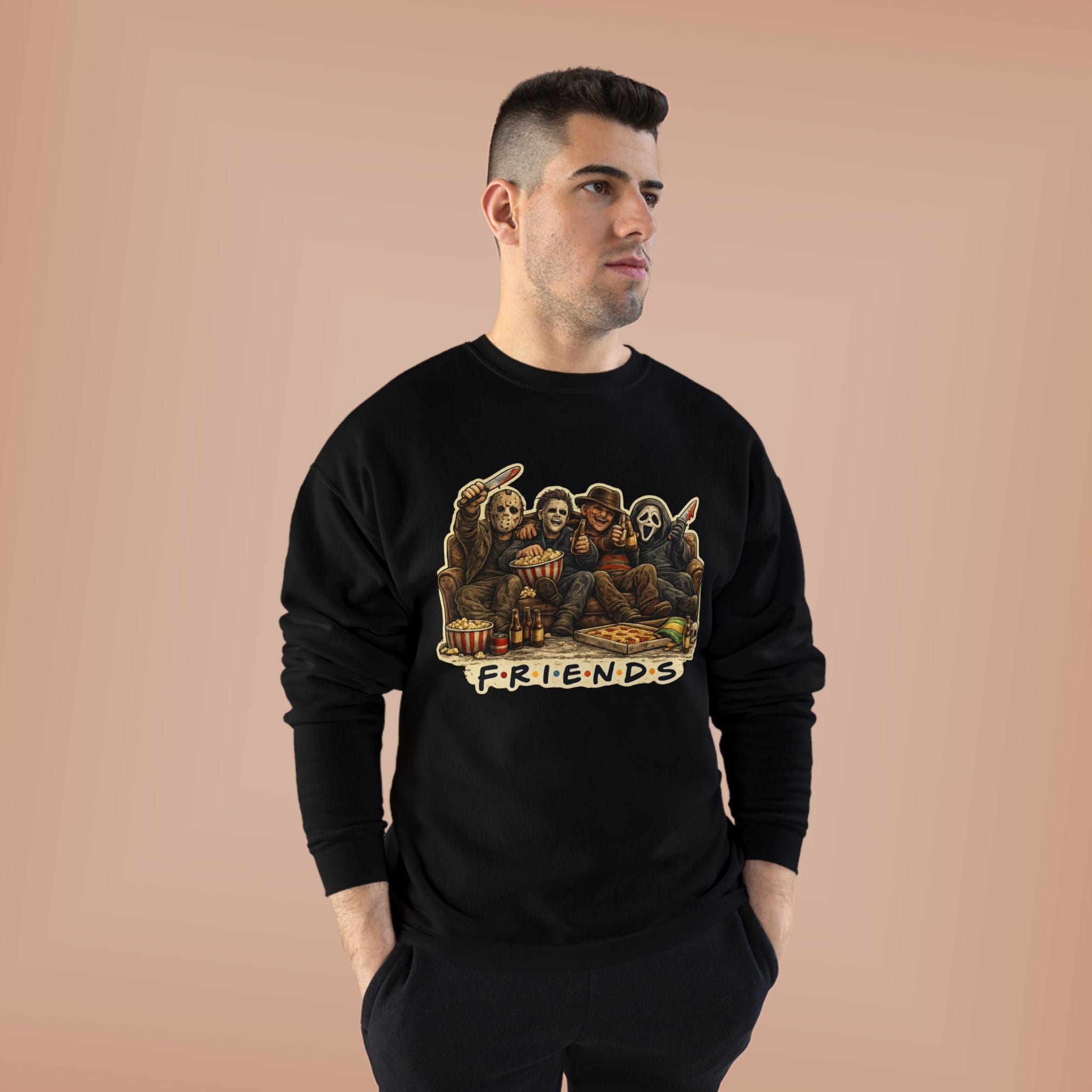 Horror Classics Friends Unisex EcoSmart® Crewneck Sweatshirt