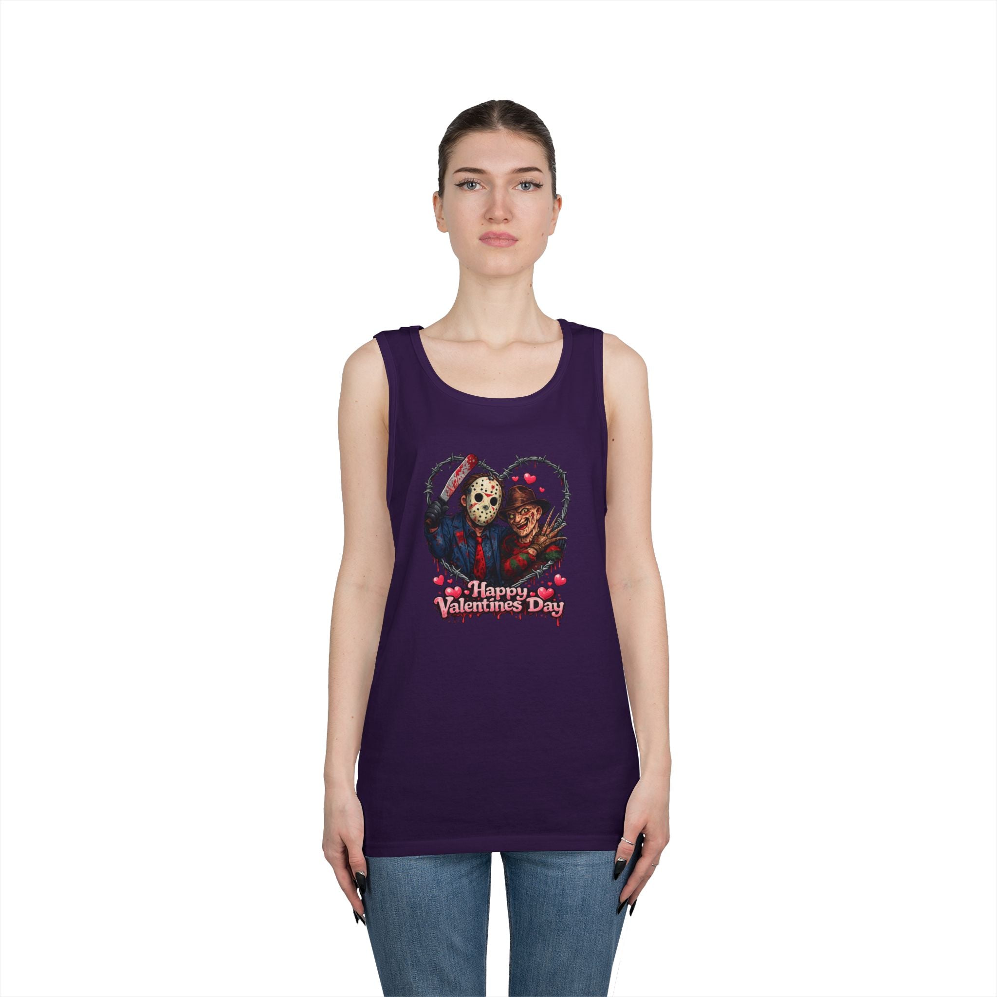 Horror Movie Classic Valentine's Unisex Heavy Cotton Tank Top
