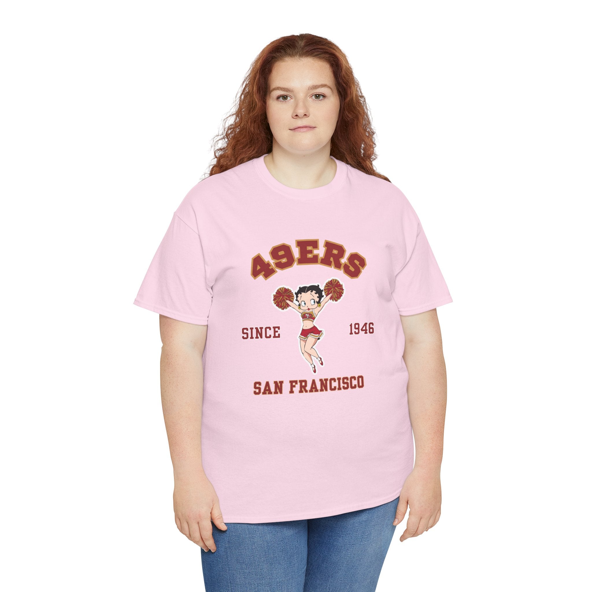 49ers Cheerleader Tee — San Francisco Since 1946 Vintage Football Shirt