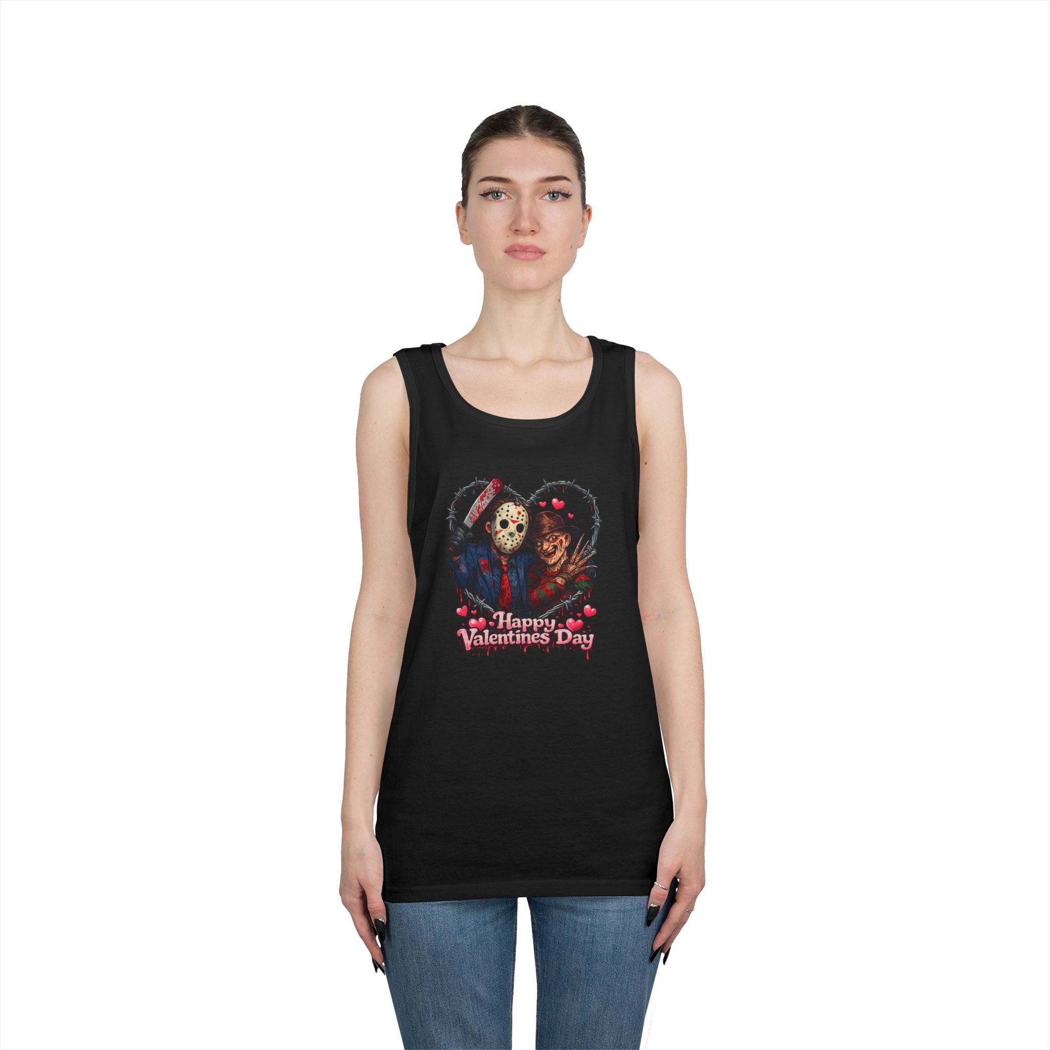 Horror Movie Classic Valentine's Unisex Heavy Cotton Tank Top