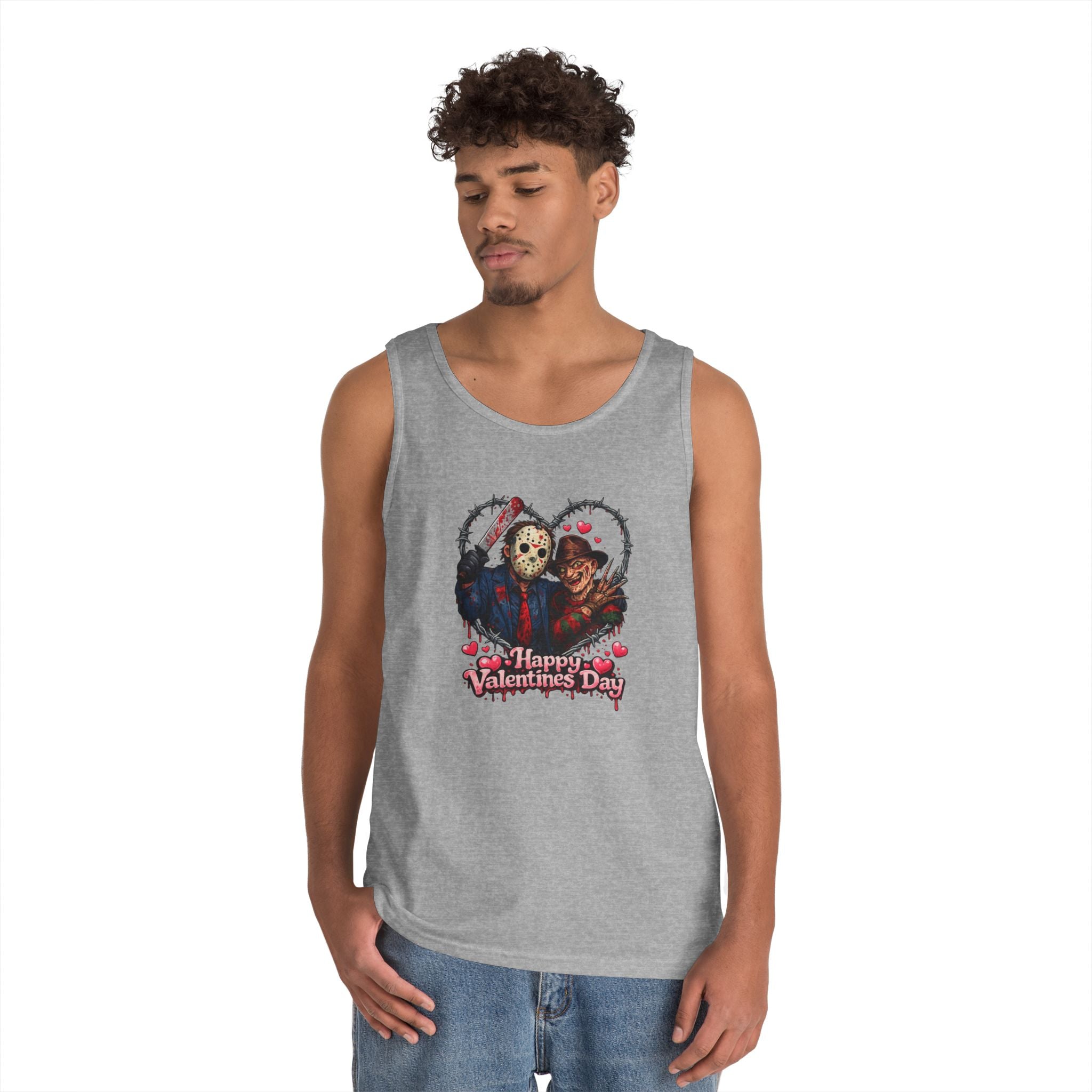 Horror Movie Classic Valentine's Unisex Heavy Cotton Tank Top