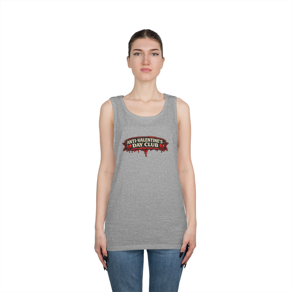 Anti-Valentine's Day Club Unisex Heavy Cotton Tank Top