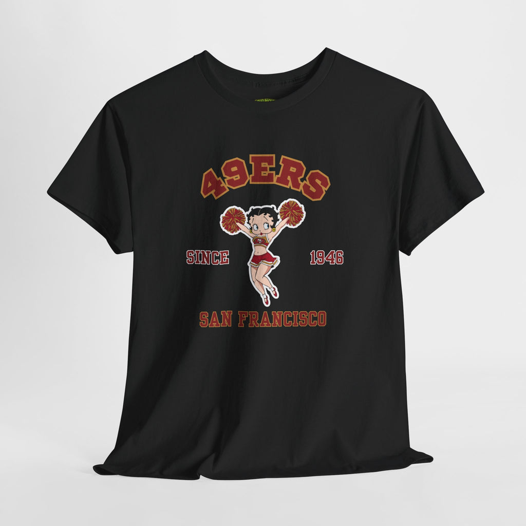 49ers Cheerleader Tee — San Francisco Since 1946 Vintage Football Shirt