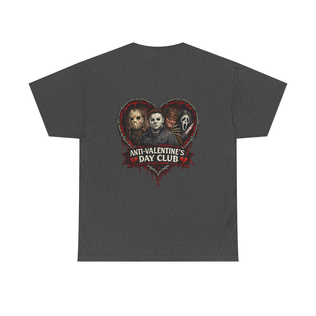 Anti-Valentine's Day Club Tee — Horror Movie Heart Graphic T-Shirt