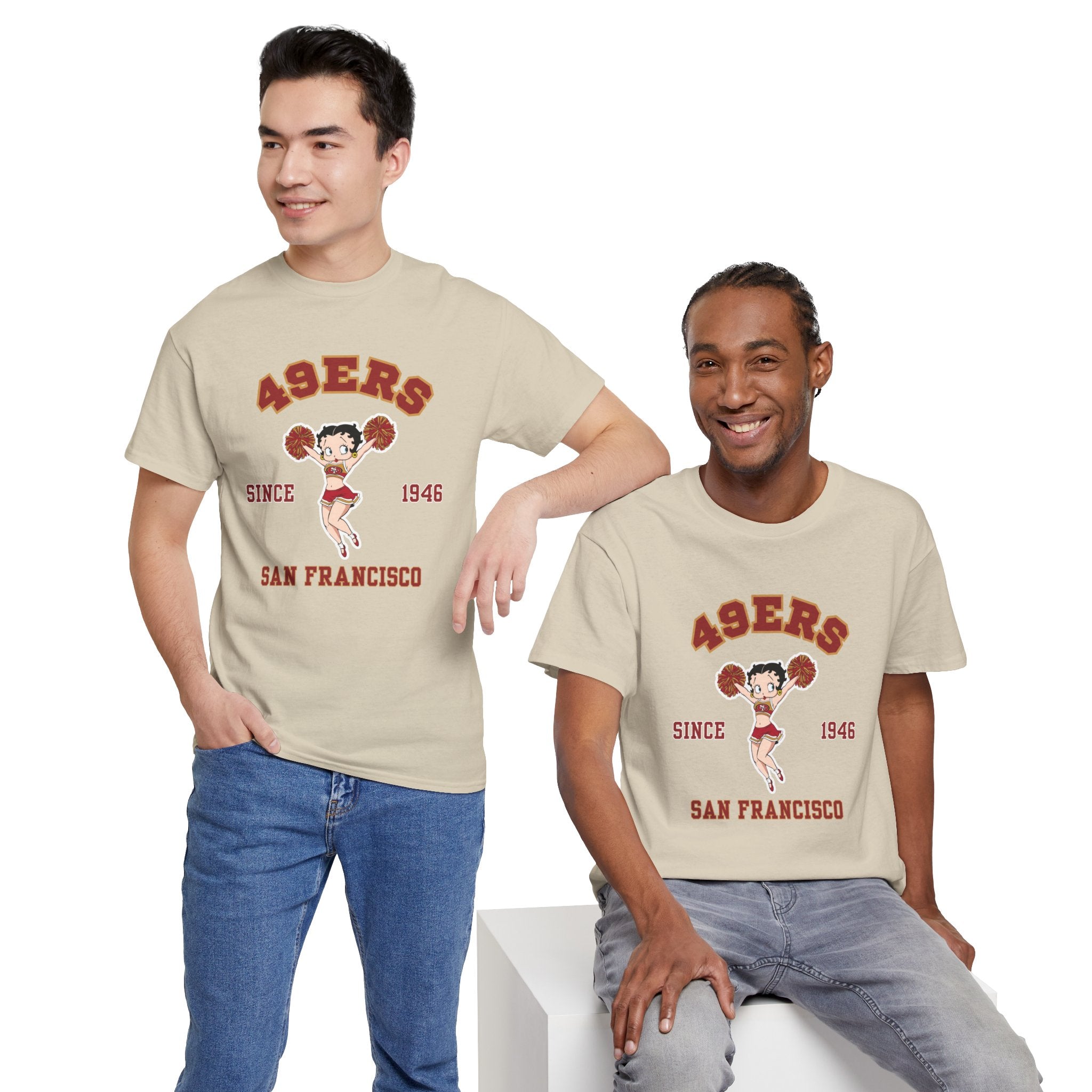 49ers Cheerleader Tee — San Francisco Since 1946 Vintage Football Shirt