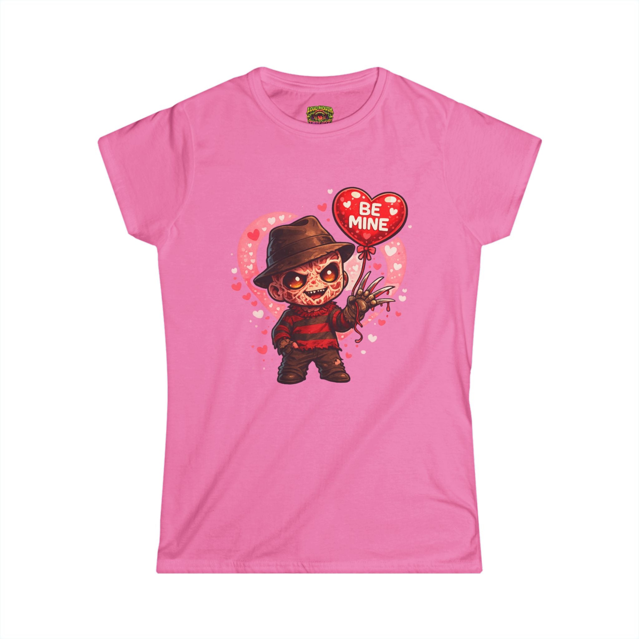 Valentine's Freddy Krueger Tee – 'Be Mine' Horror Heart Women's Shirt