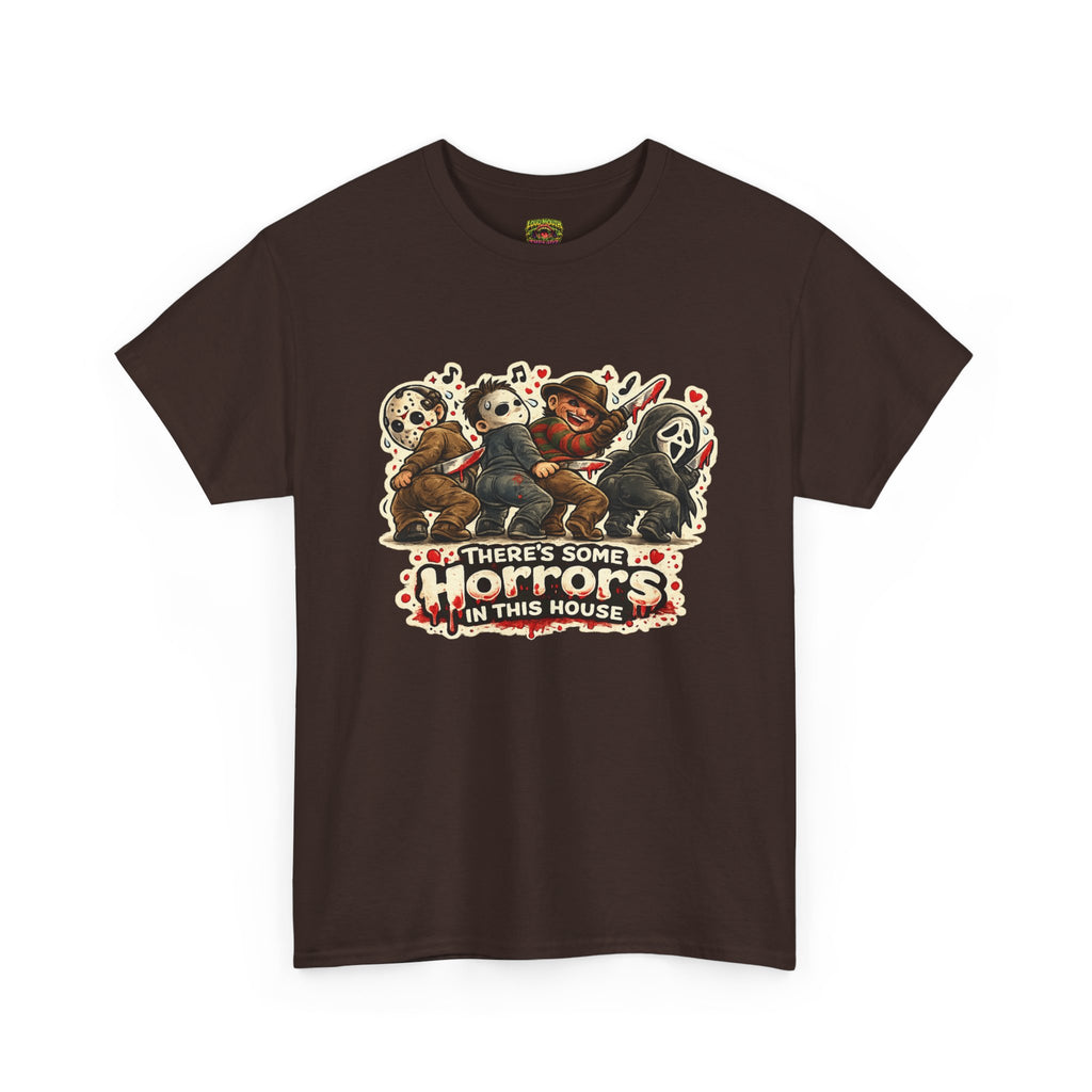 Horror Movie Icon Tee — "There's Some Horrors in This House" Graphic T-Shirt