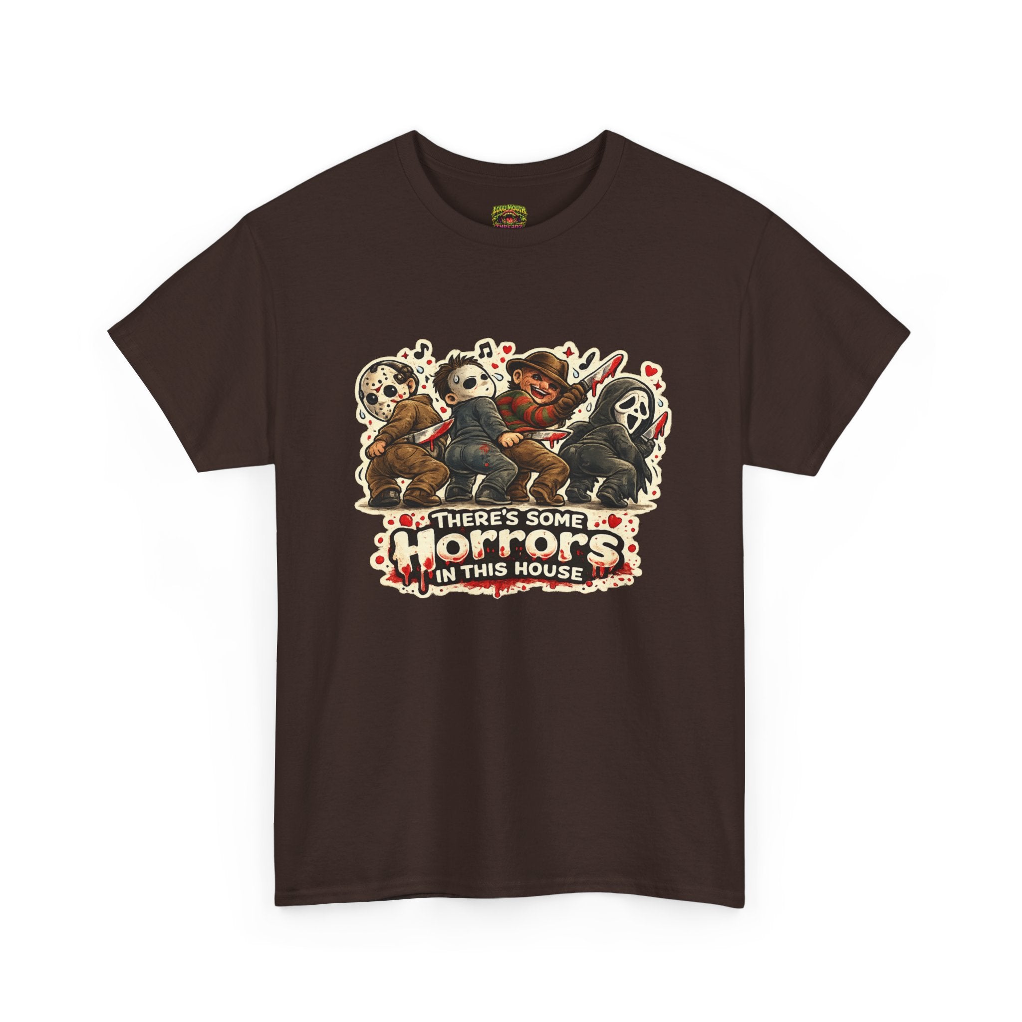 Horror Movie Icon Tee — "There's Some Horrors in This House" Graphic T-Shirt