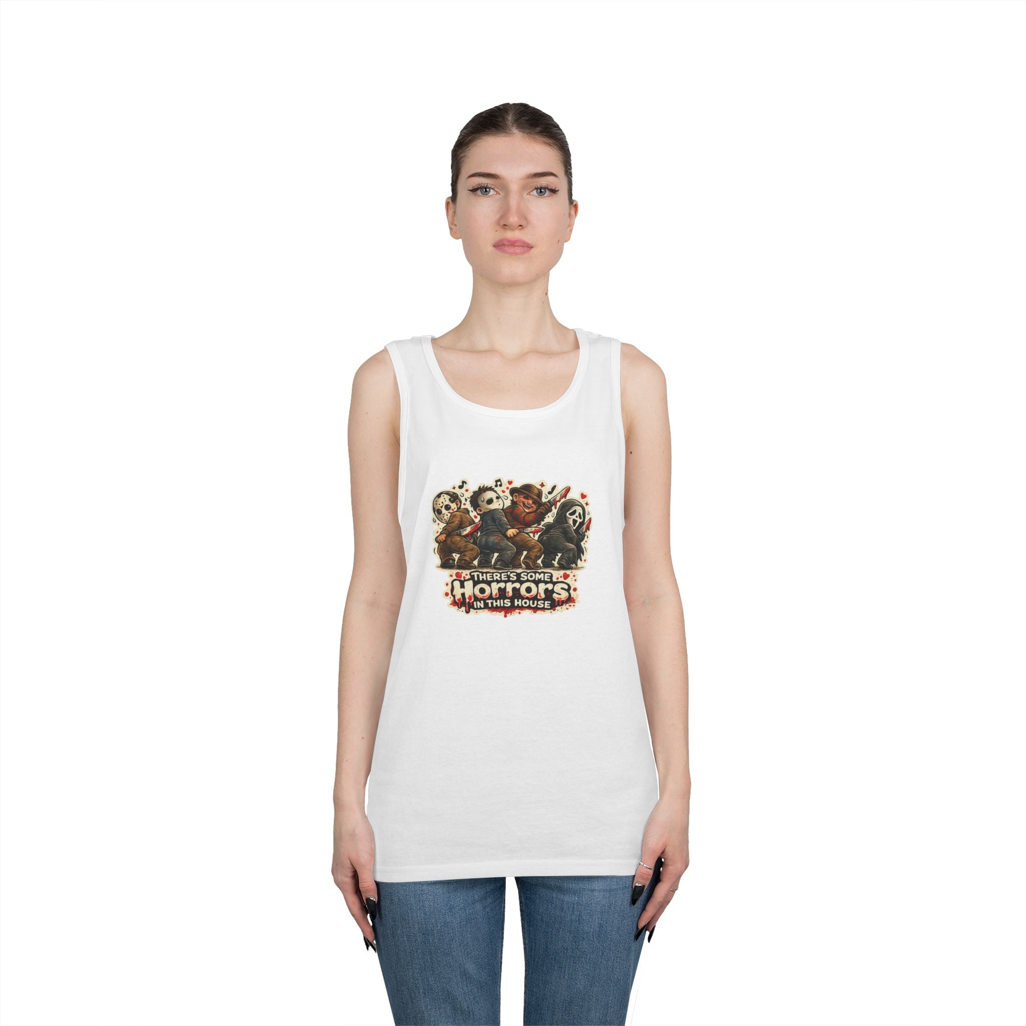 Horrors in this house Unisex Heavy Cotton Tank Top
