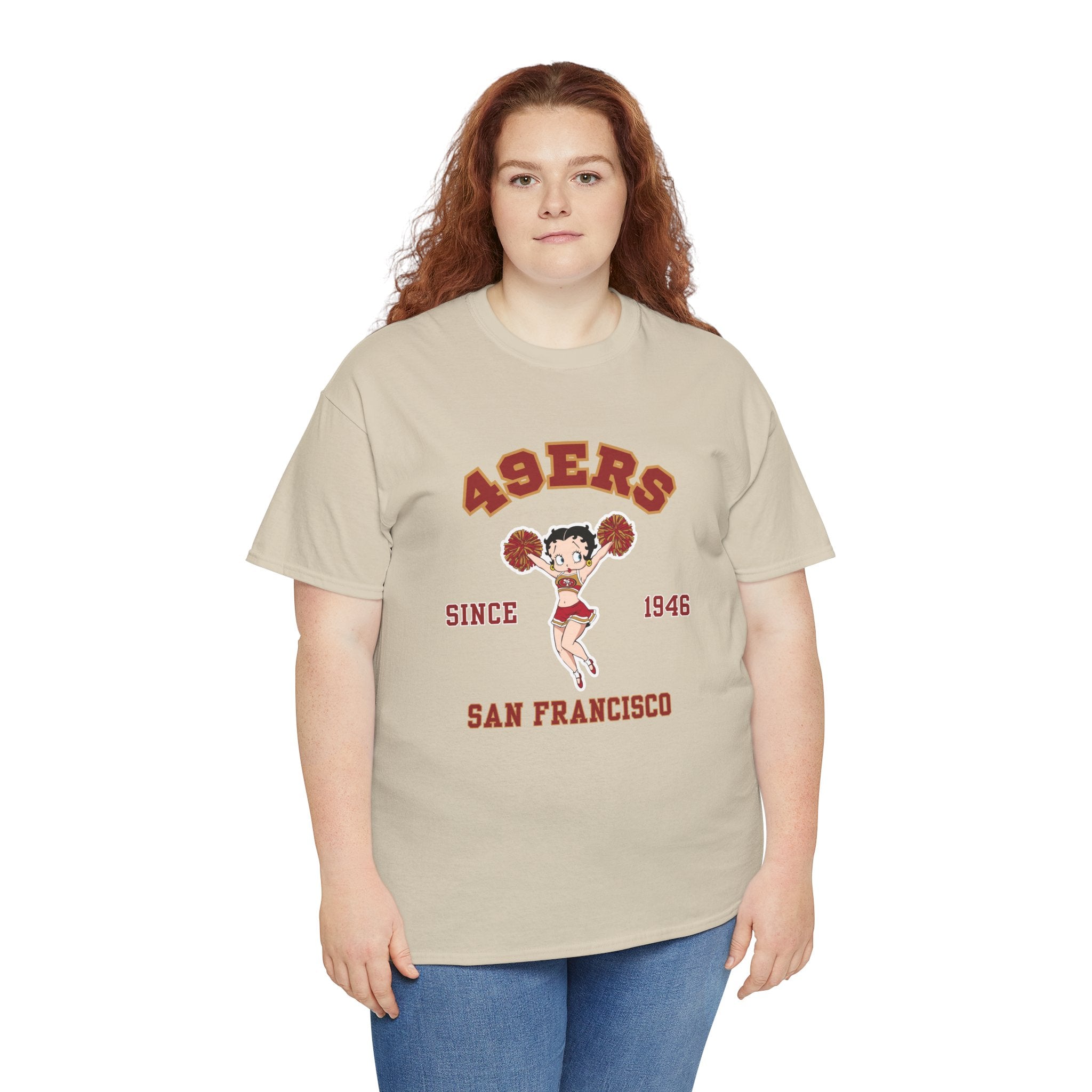 49ers Cheerleader Tee — San Francisco Since 1946 Vintage Football Shirt