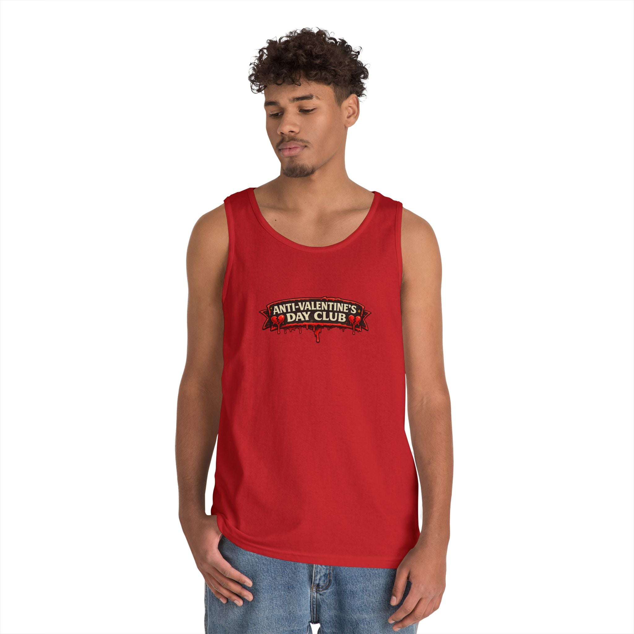 Anti-Valentine's Day Club Unisex Heavy Cotton Tank Top