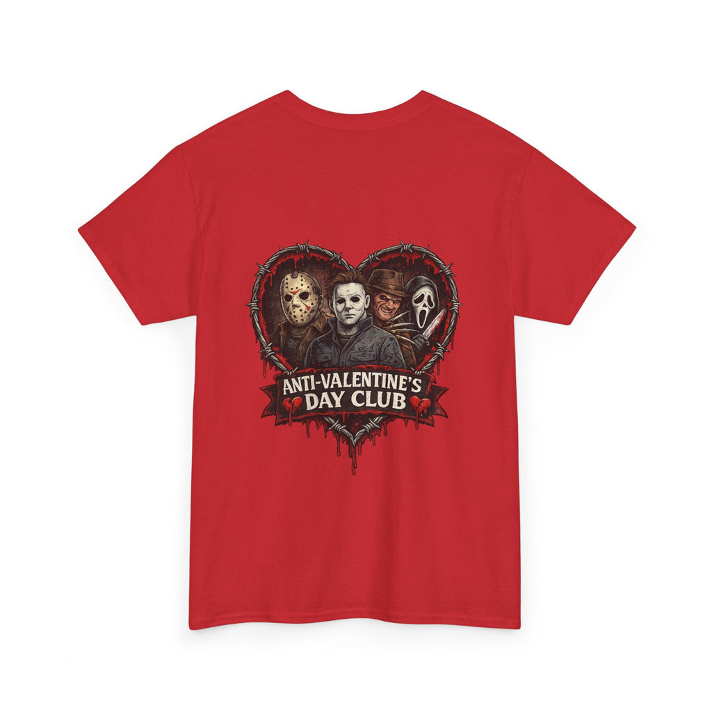 Anti-Valentine's Day Club Tee — Horror Movie Heart Graphic T-Shirt