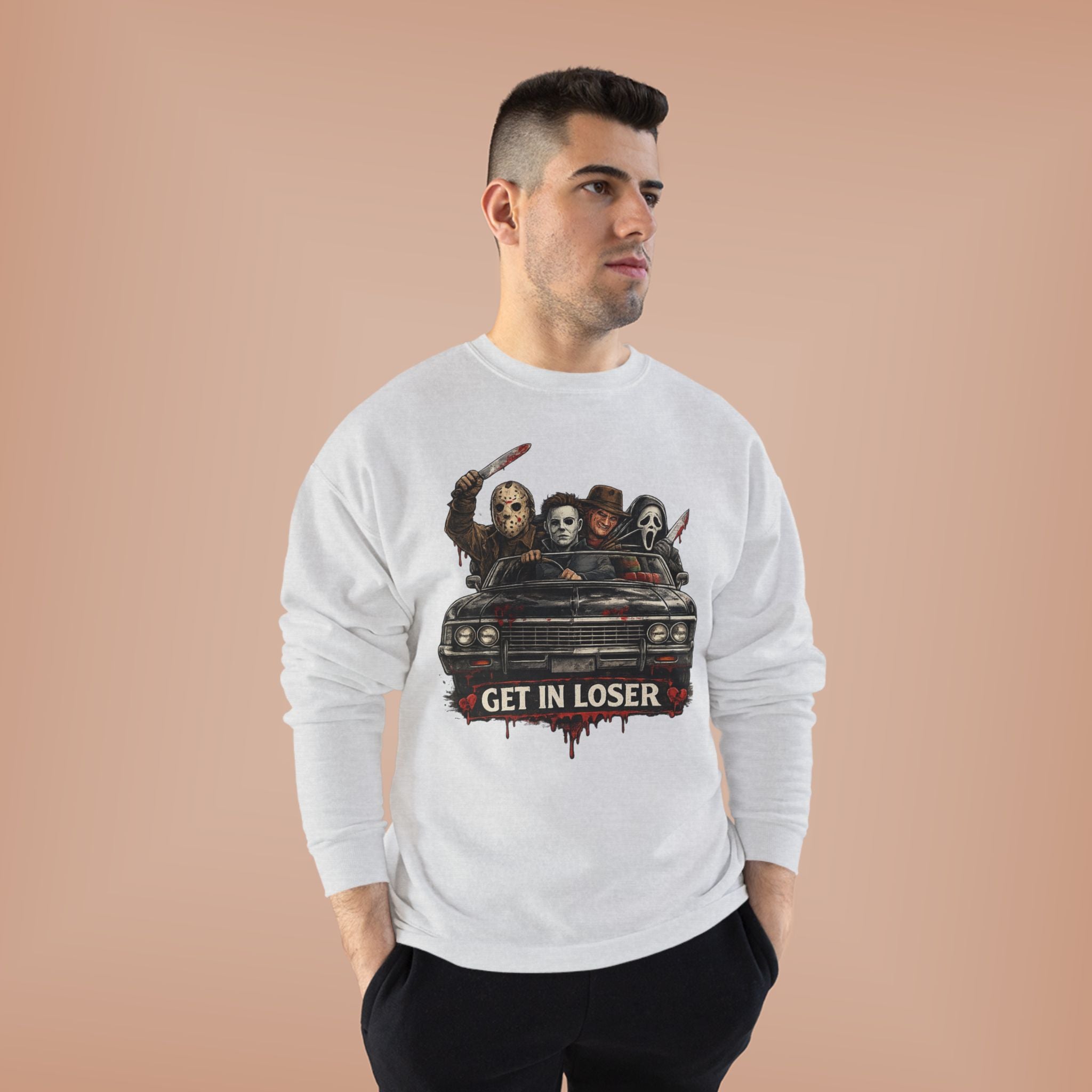 "Get in Loser" Horror Classic Unisex EcoSmart® Crewneck Sweatshirt