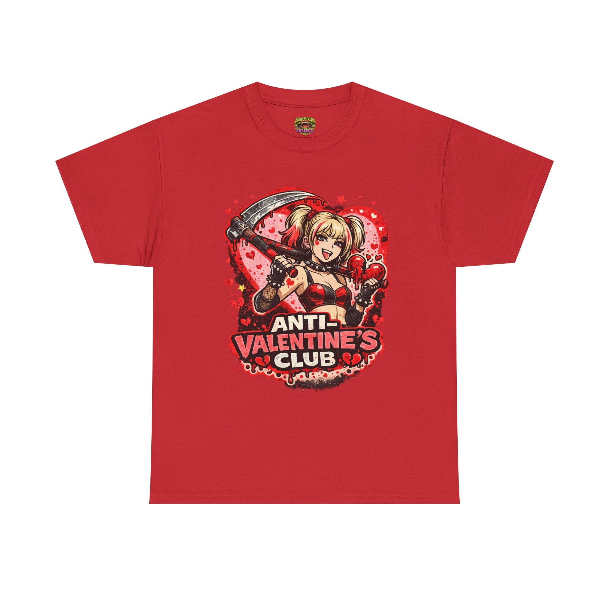 Anti-Valentine's Club Tee — Edgy Gothic Valentine's Day Graphic Shirt