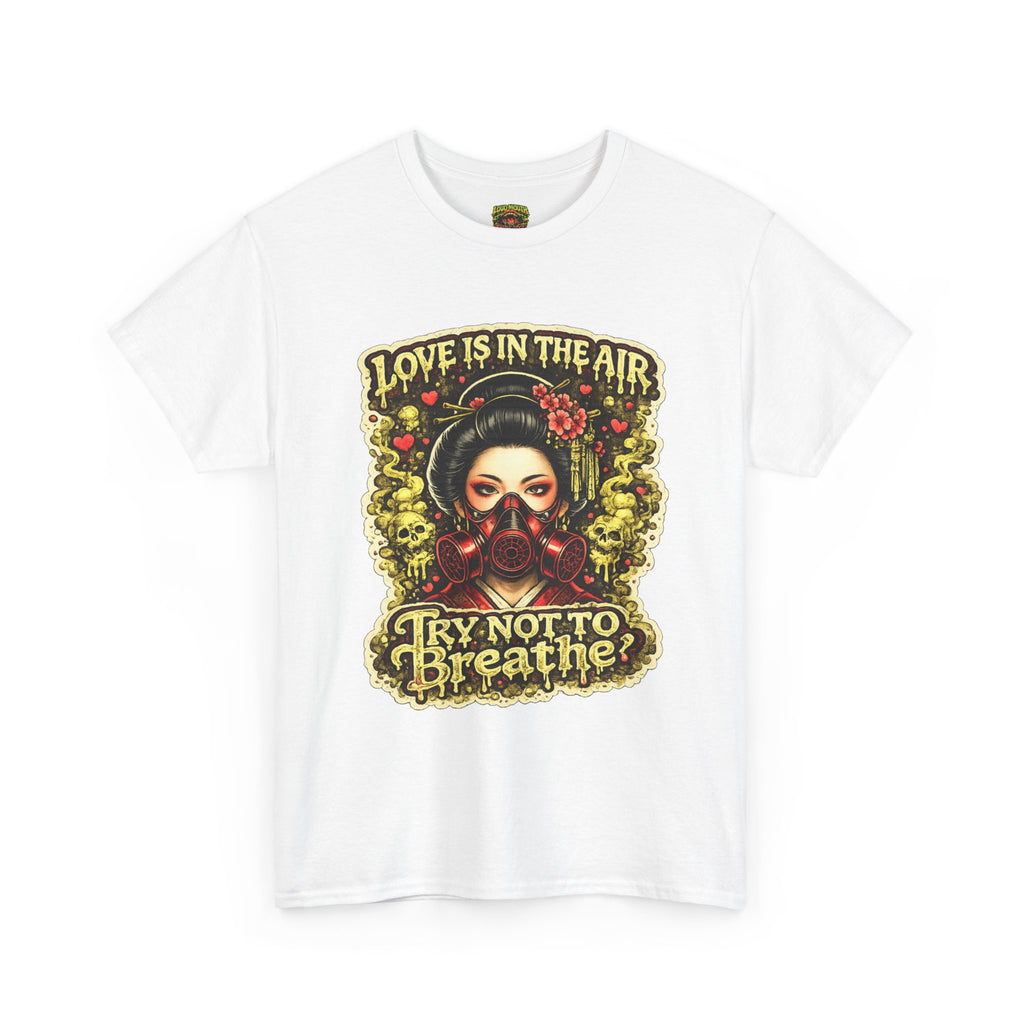 Geisha Love Gasmask Unisex Heavy Cotton Tee