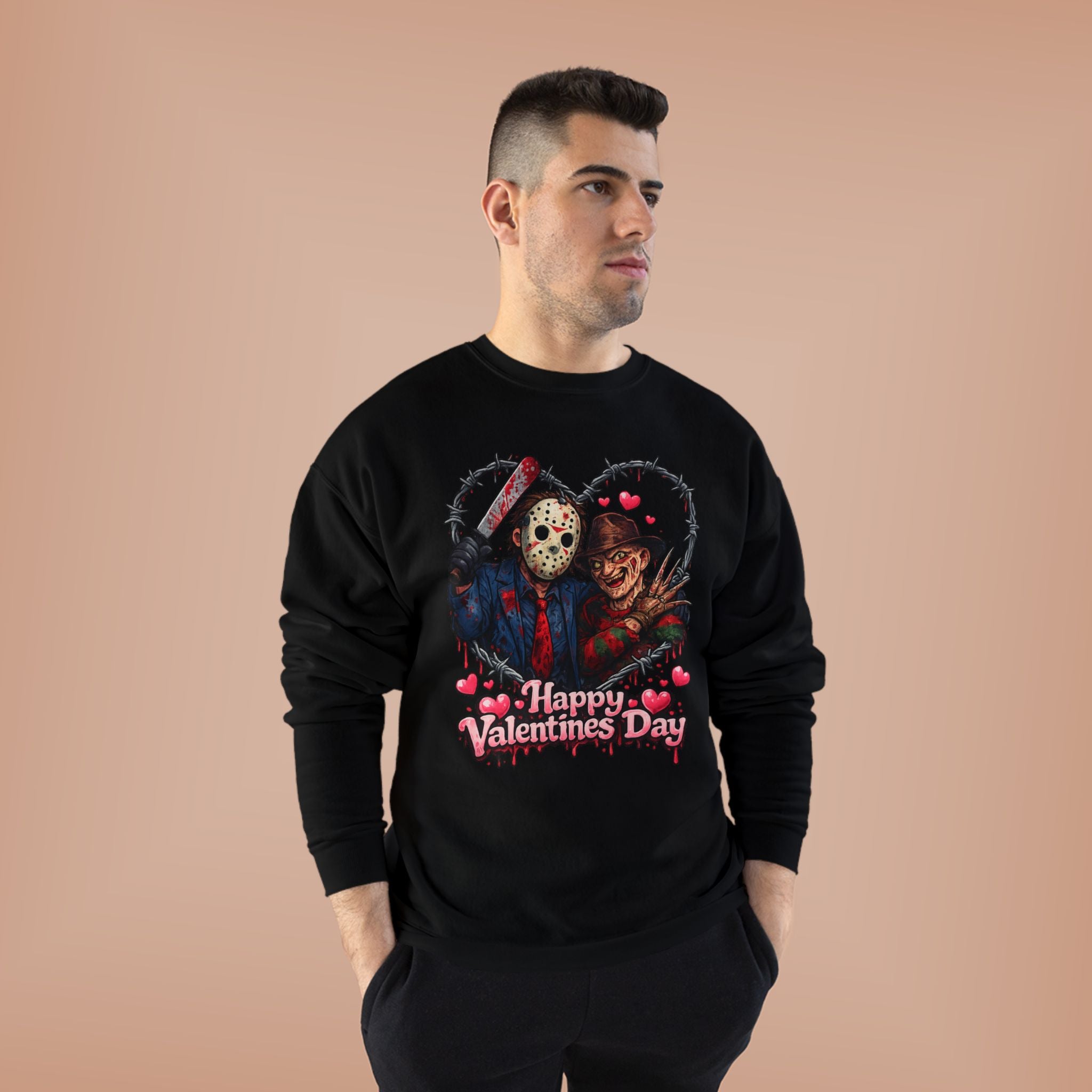 Horror Classic Valentine's Day Unisex EcoSmart® Crewneck Sweatshirt