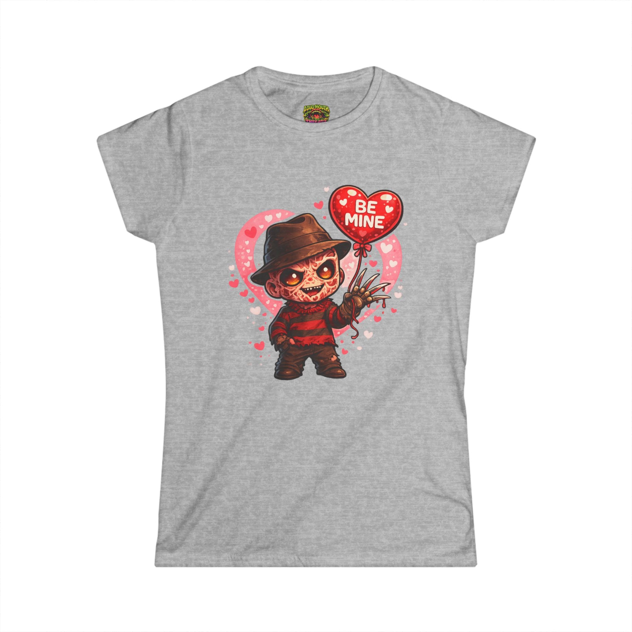 Valentine's Freddy Krueger Tee – 'Be Mine' Horror Heart Women's Shirt