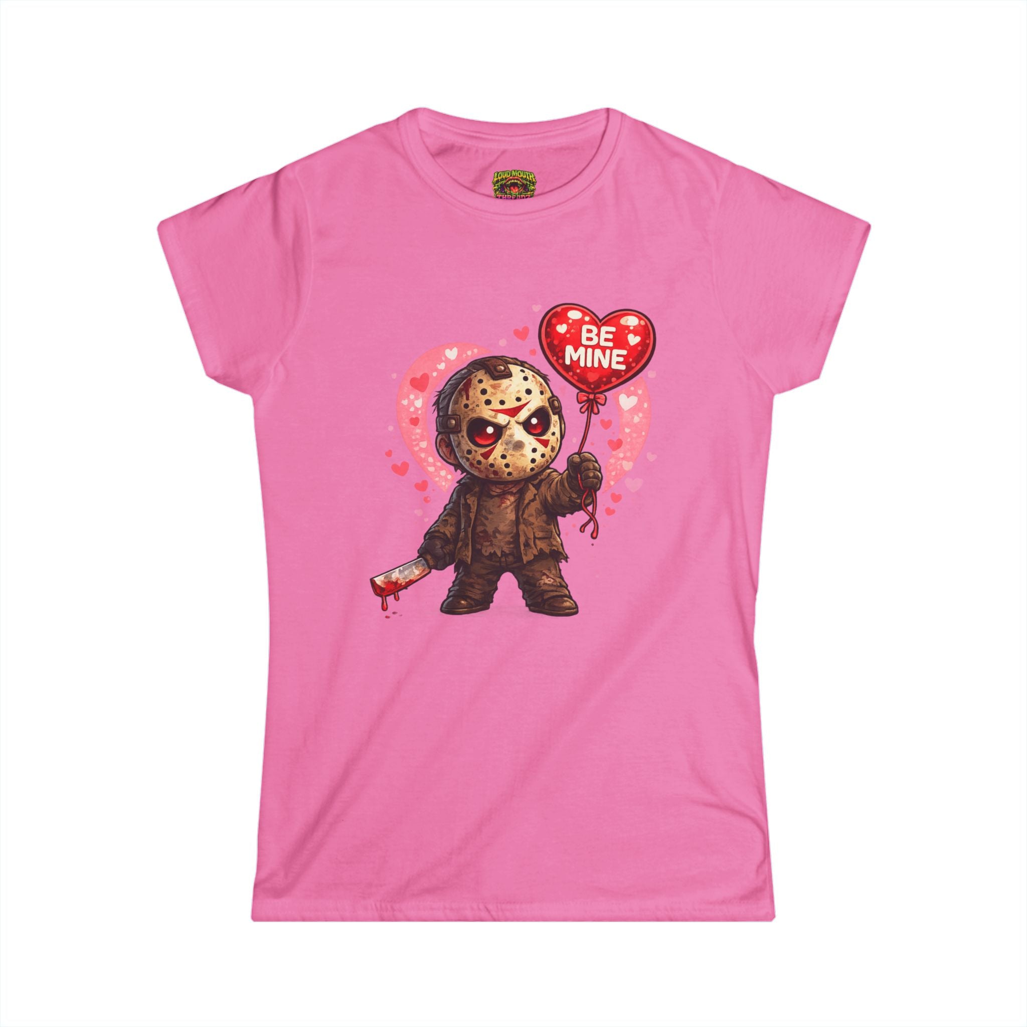 Jason Mask Valentine Tee — 'Be Mine' Horror Romance Graphic Shirt