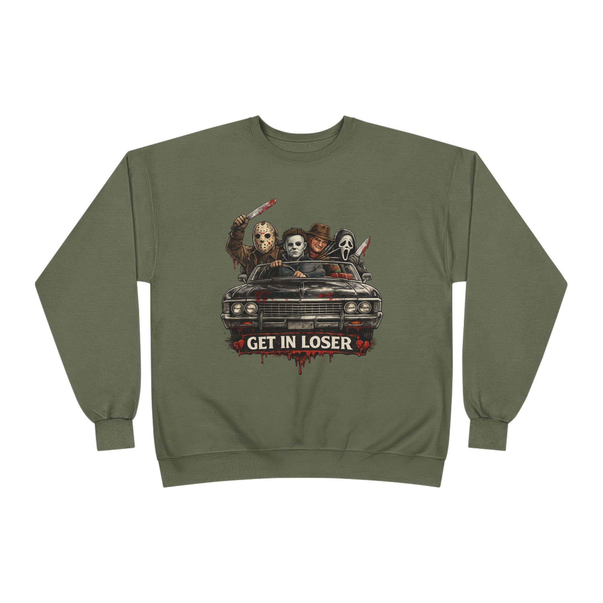 "Get in Loser" Horror Classic Unisex EcoSmart® Crewneck Sweatshirt