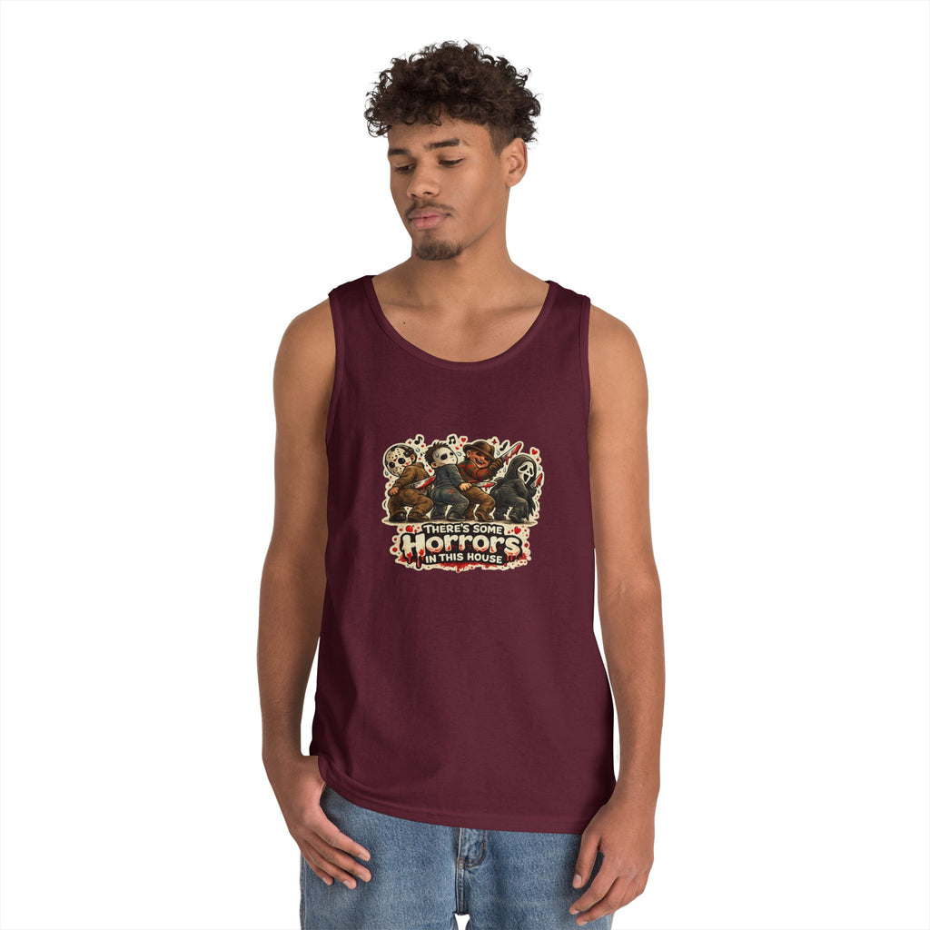 Horrors in this house Unisex Heavy Cotton Tank Top