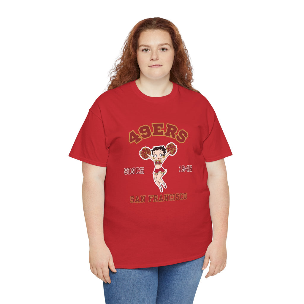 49ers Cheerleader Tee — San Francisco Since 1946 Vintage Football Shirt