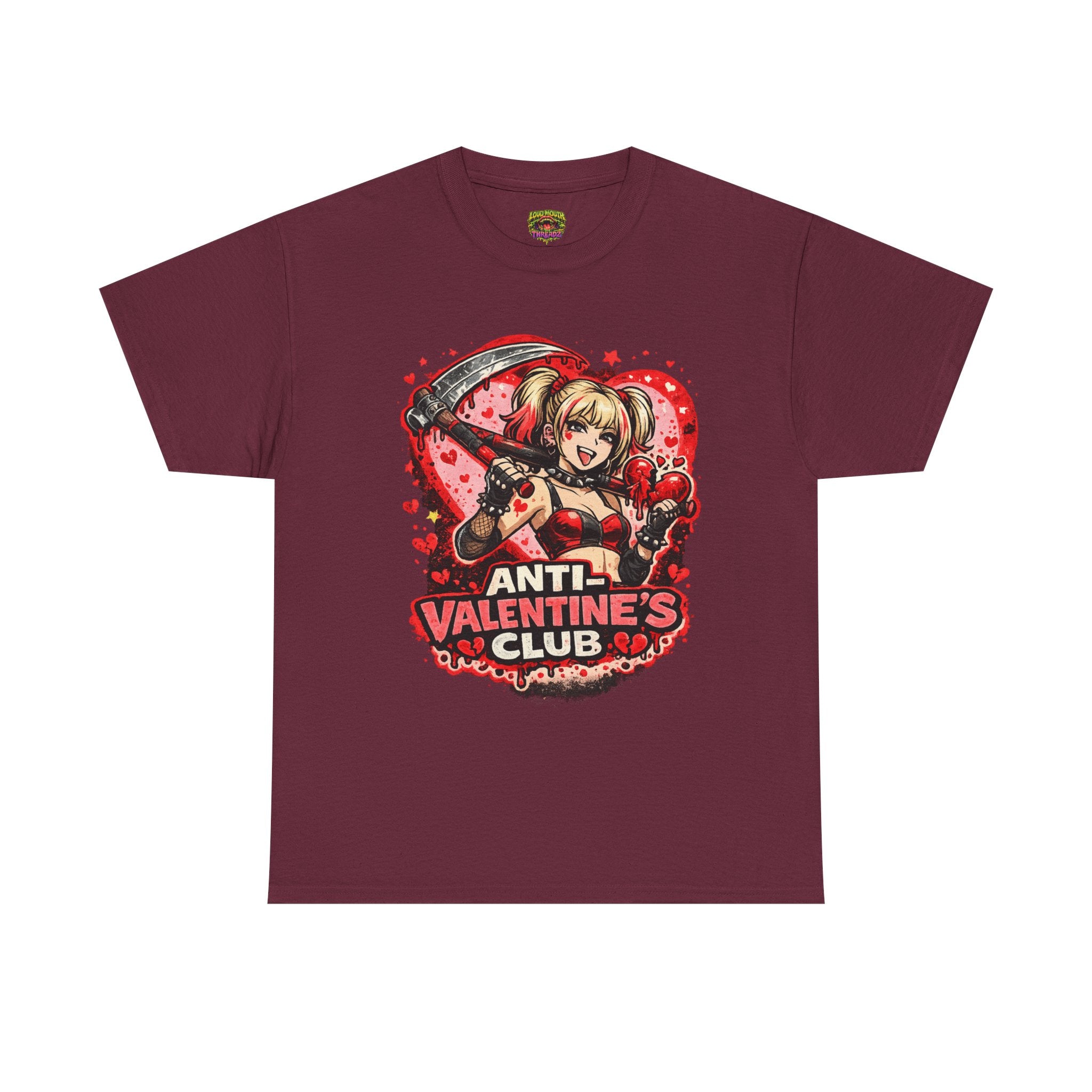 Anti-Valentine's Club Tee — Edgy Gothic Valentine's Day Graphic Shirt