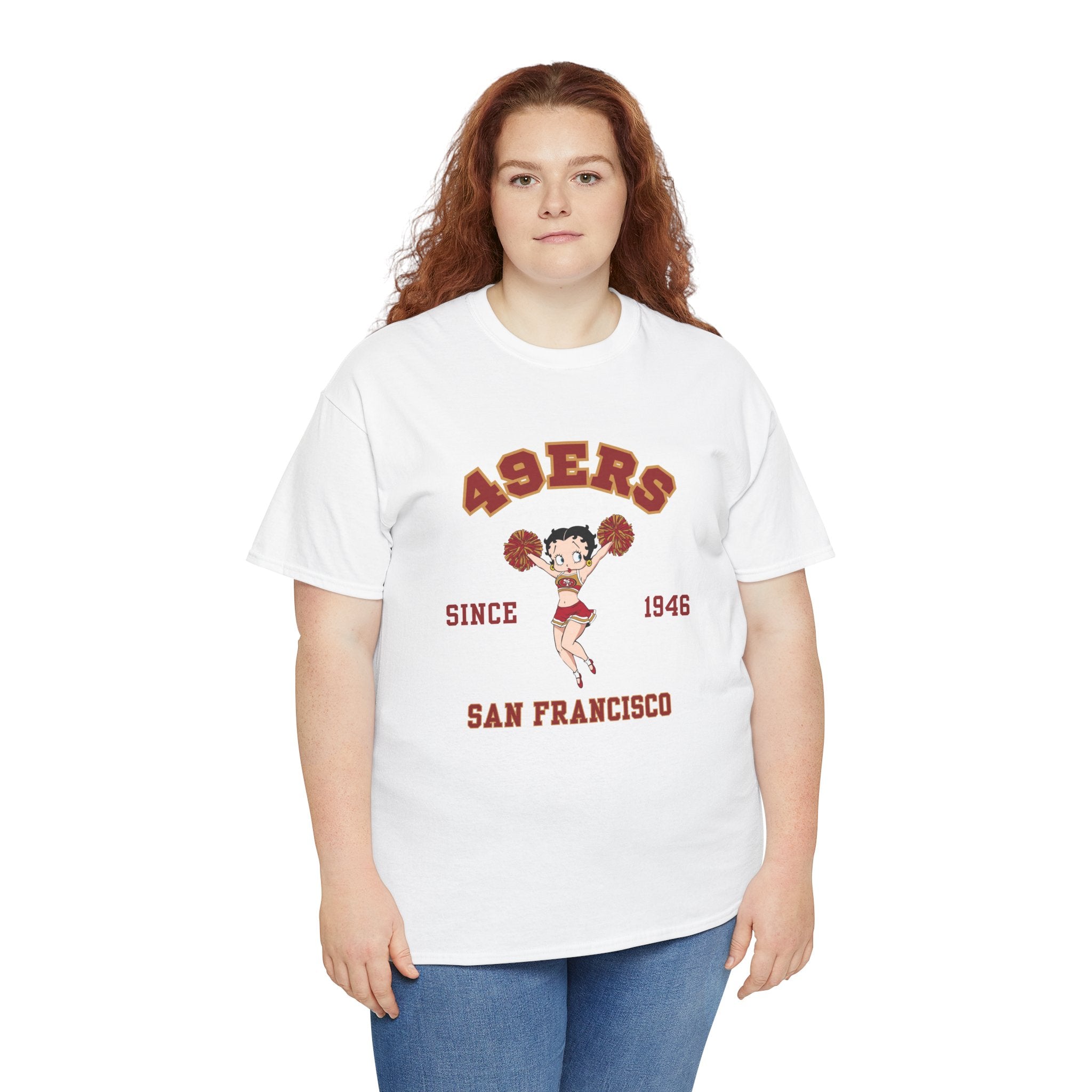 49ers Cheerleader Tee — San Francisco Since 1946 Vintage Football Shirt